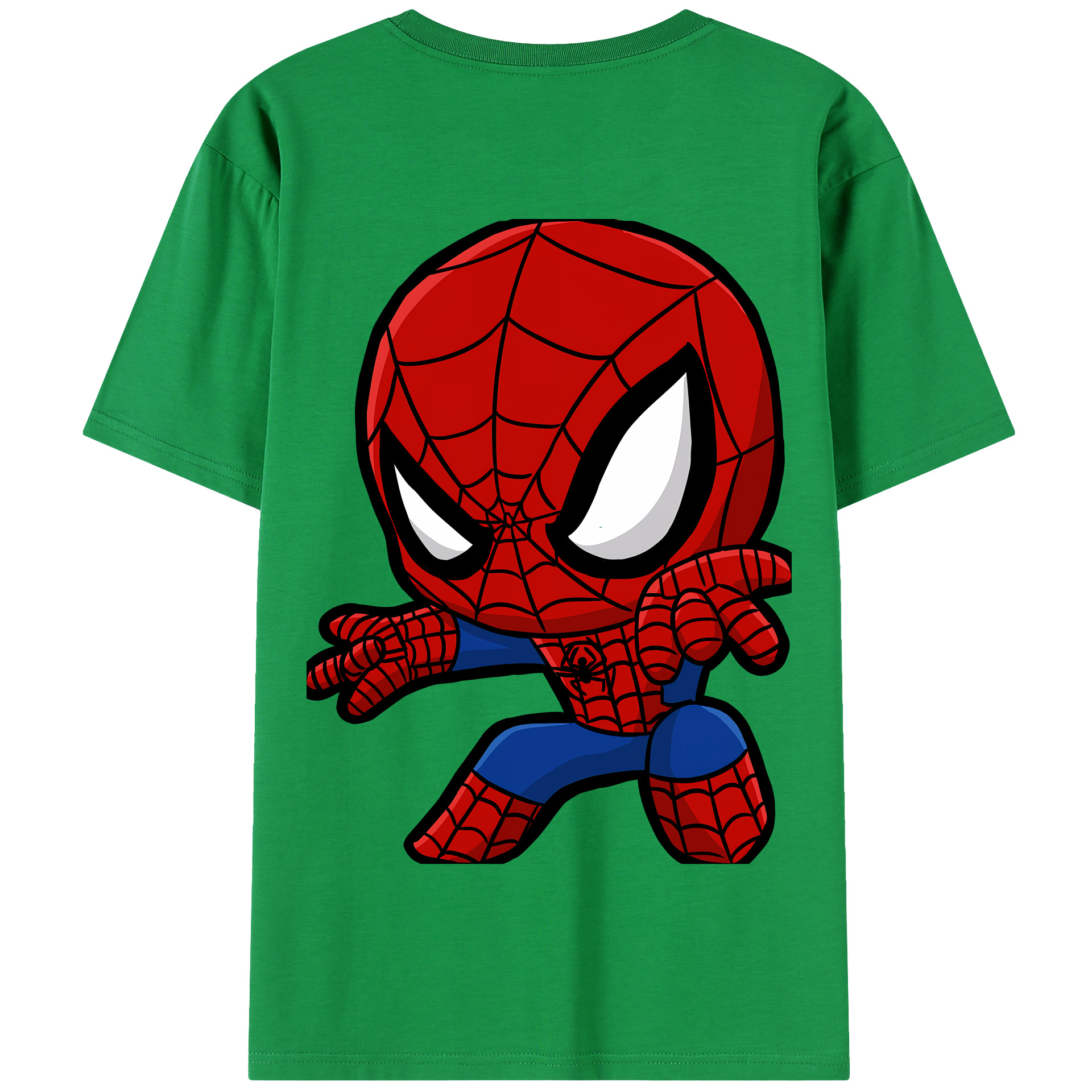 （画像用） Spider Man スパイダーマン 綿100％半袖Tシャツ（背面プリント）