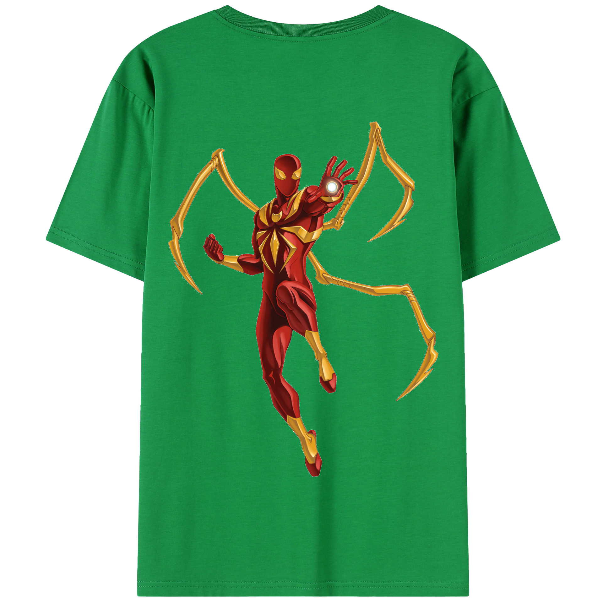 （画像用） Spider Man スパイダーマン 綿100％半袖Tシャツ（背面プリント）