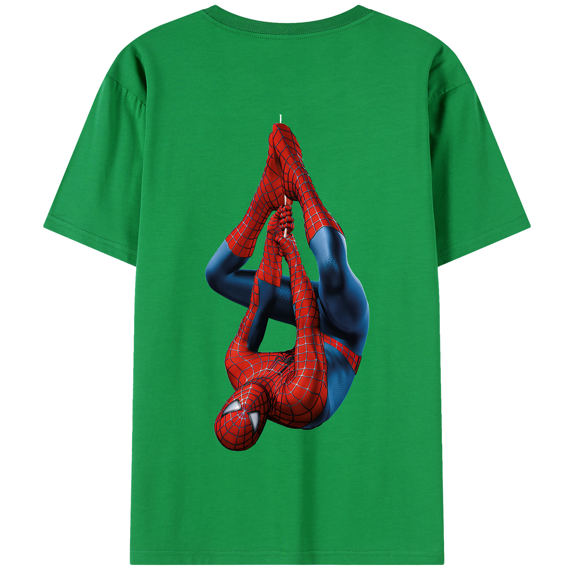 Spider Man スパイダーマン 綿100％半袖Tシャツ（背面プリント）