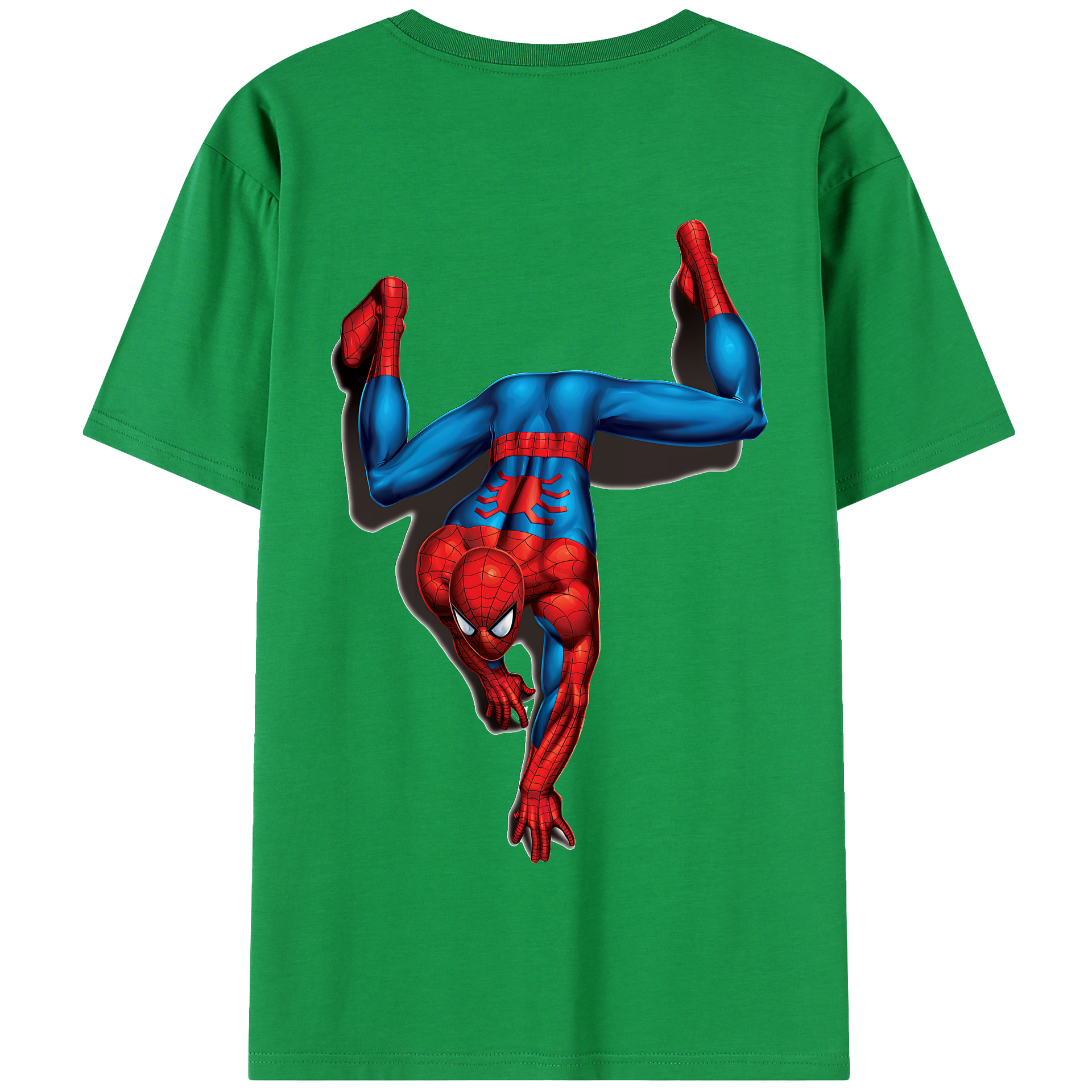 （画像用） Spider Man スパイダーマン 綿100％半袖Tシャツ（背面プリント）