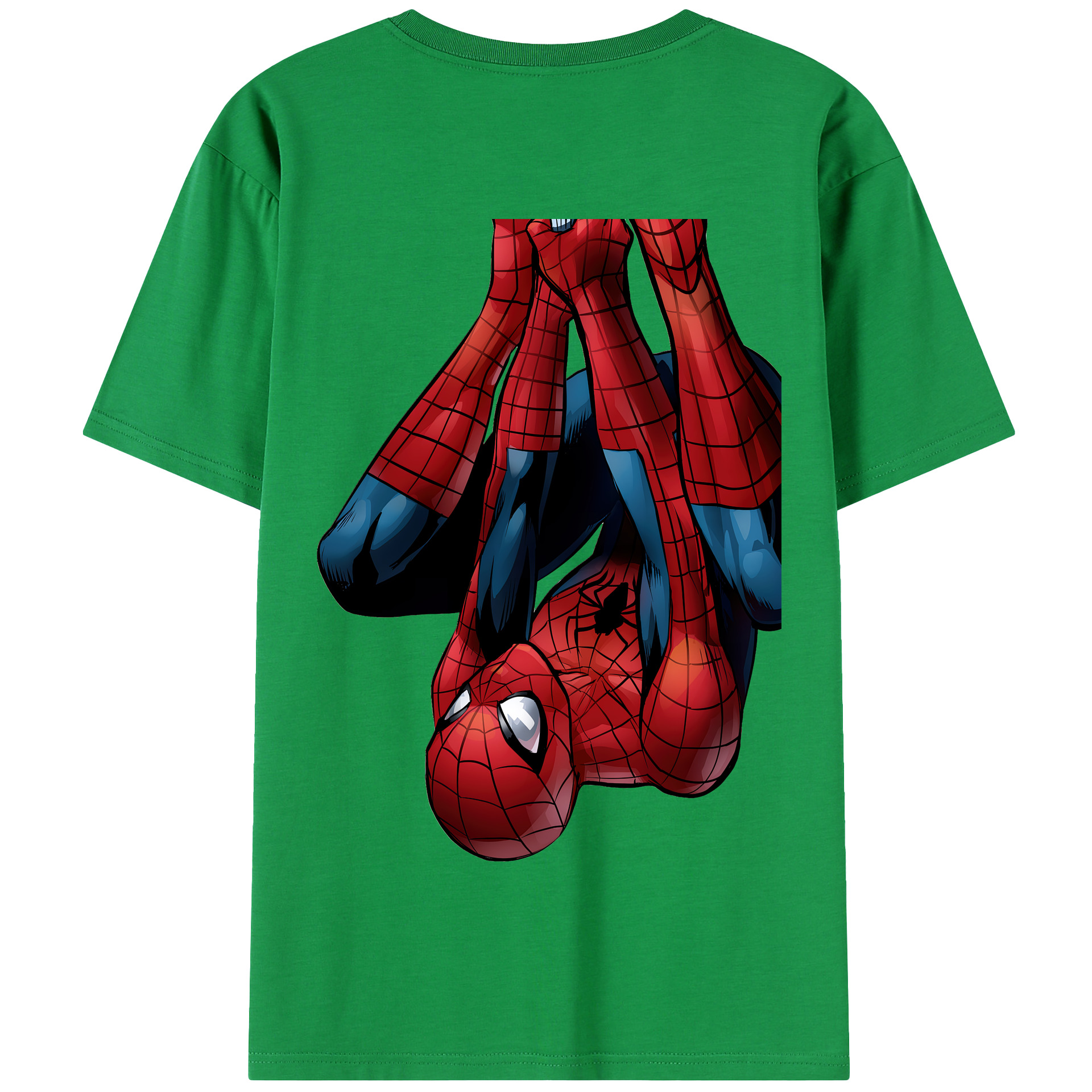 Spider Man スパイダーマン 綿100％半袖Tシャツ（背面プリント）