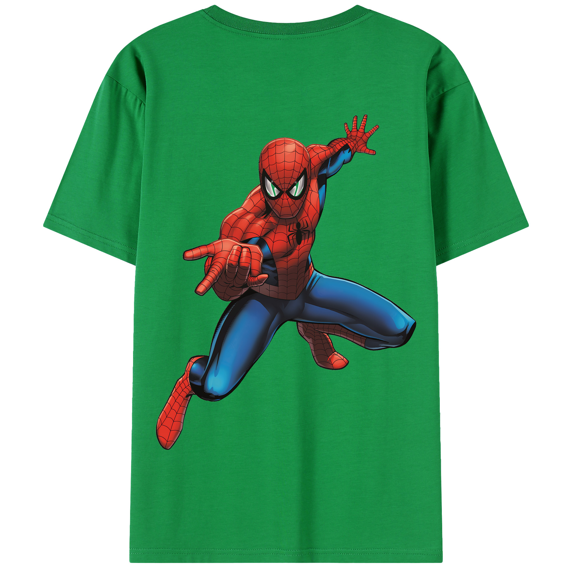 （画像用） Spider Man スパイダーマン 綿100％半袖Tシャツ（背面プリント）