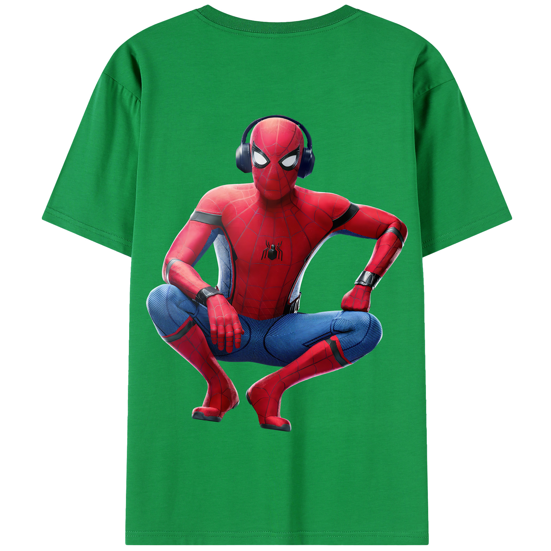 Spider Man スパイダーマン 綿100％半袖Tシャツ（背面プリント）