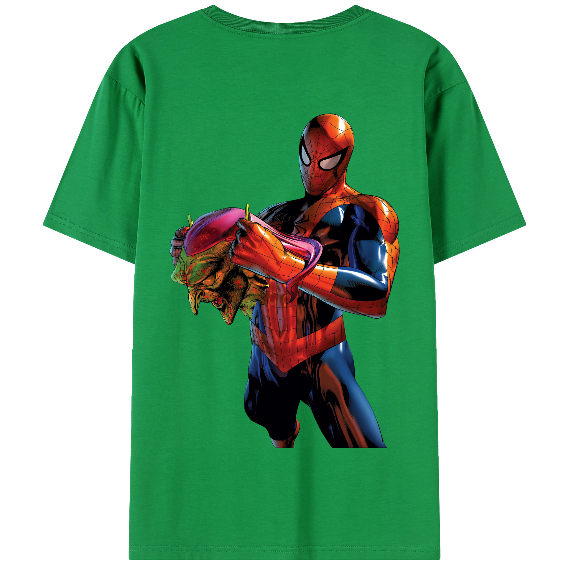 Spider Man スパイダーマン 綿100％半袖Tシャツ（背面プリント）