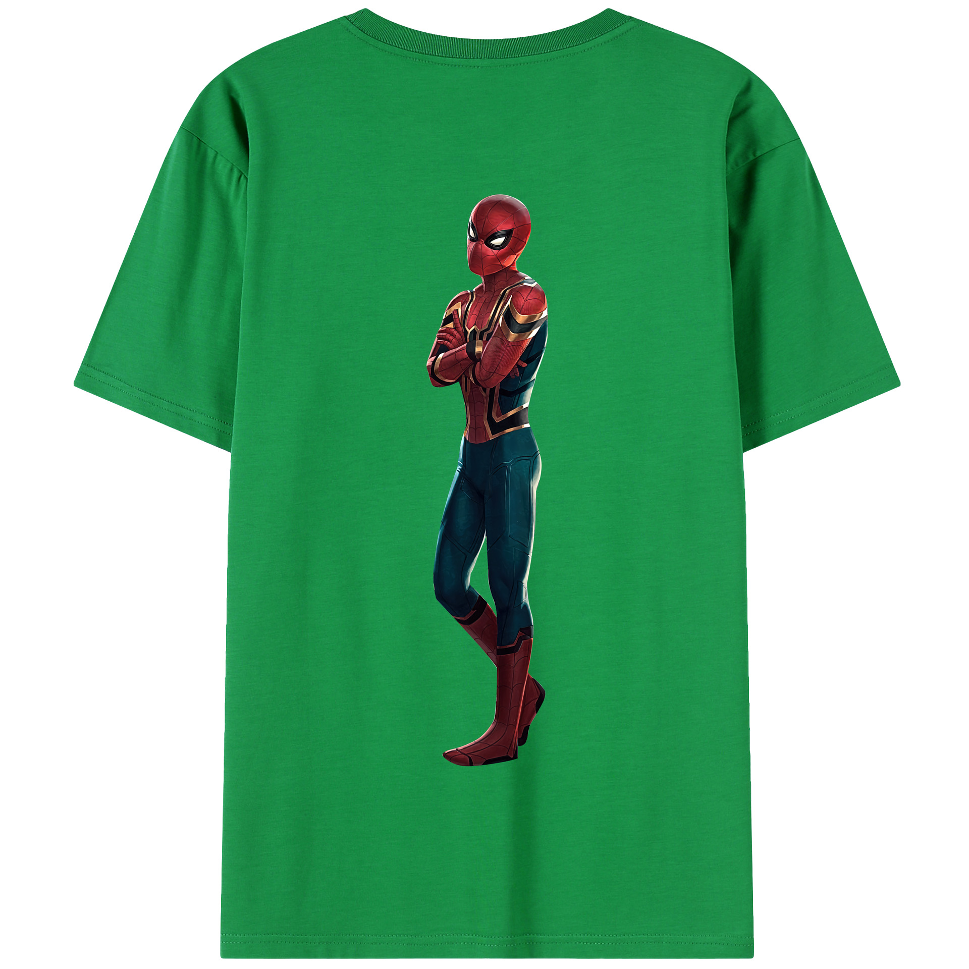 Spider Man スパイダーマン 綿100％半袖Tシャツ（背面プリント）
