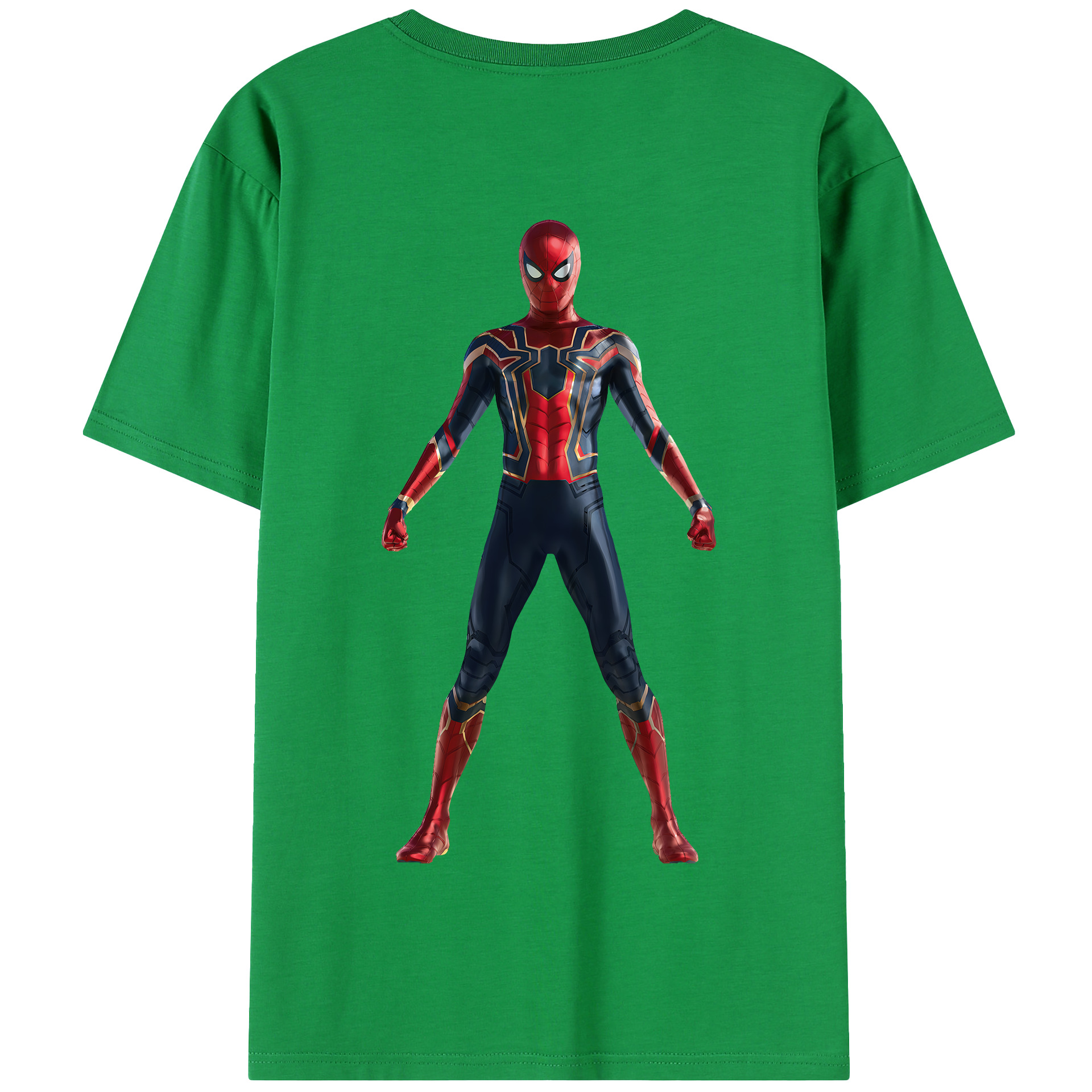 （画像用） Spider Man スパイダーマン 綿100％半袖Tシャツ（背面プリント）