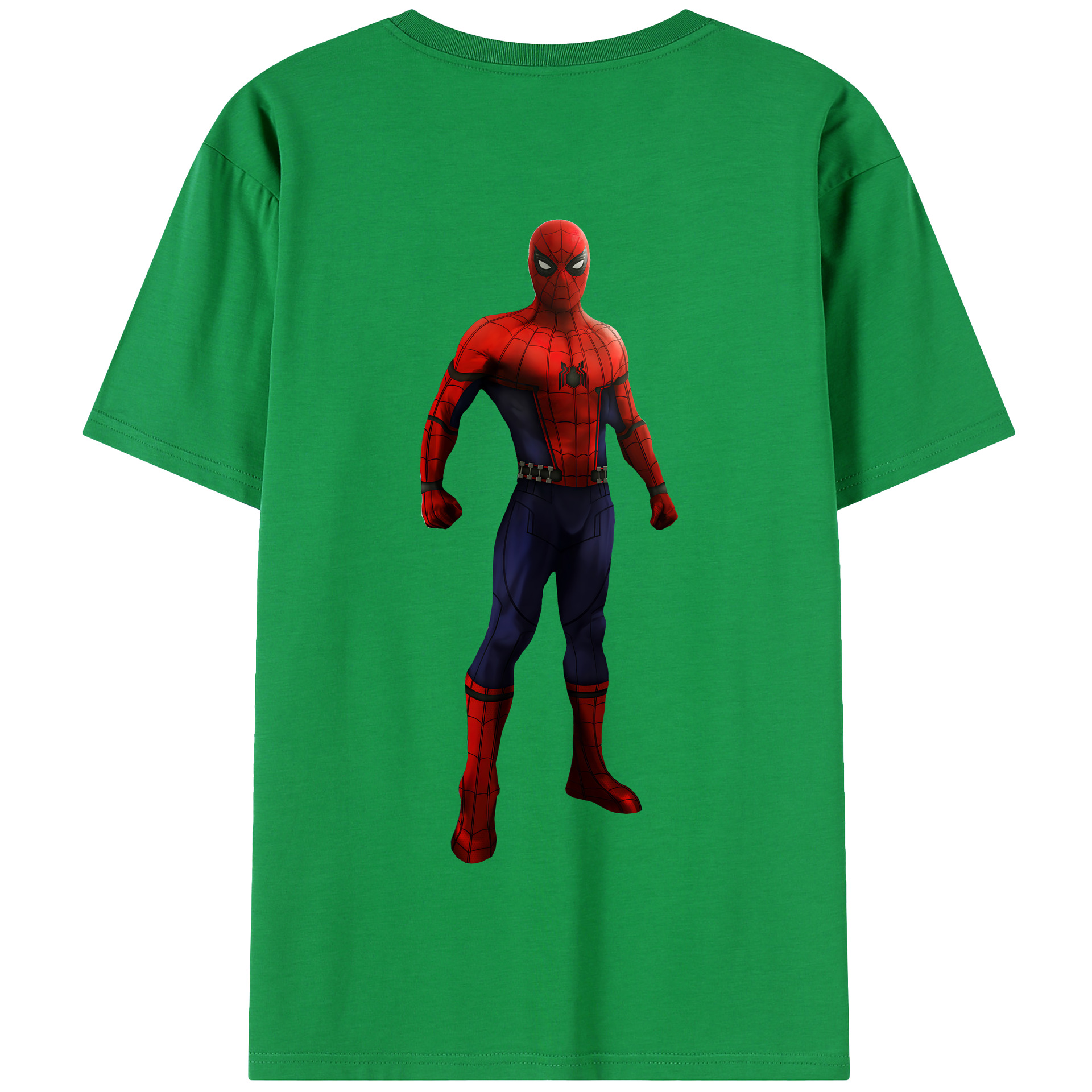 （画像用） Spider Man スパイダーマン 綿100％半袖Tシャツ（背面プリント）