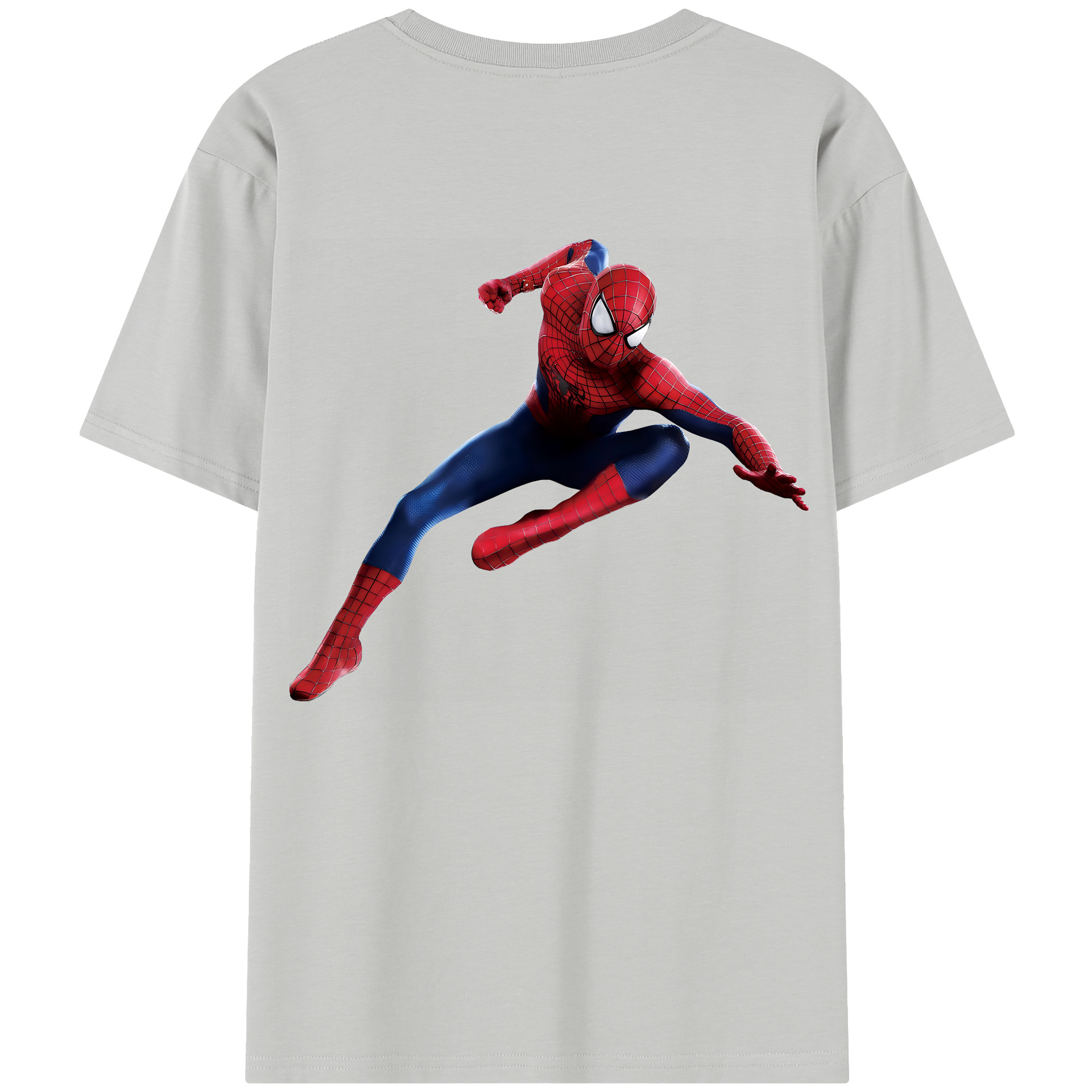 （画像用） Spider Man スパイダーマン 綿100％半袖Tシャツ（背面プリント）