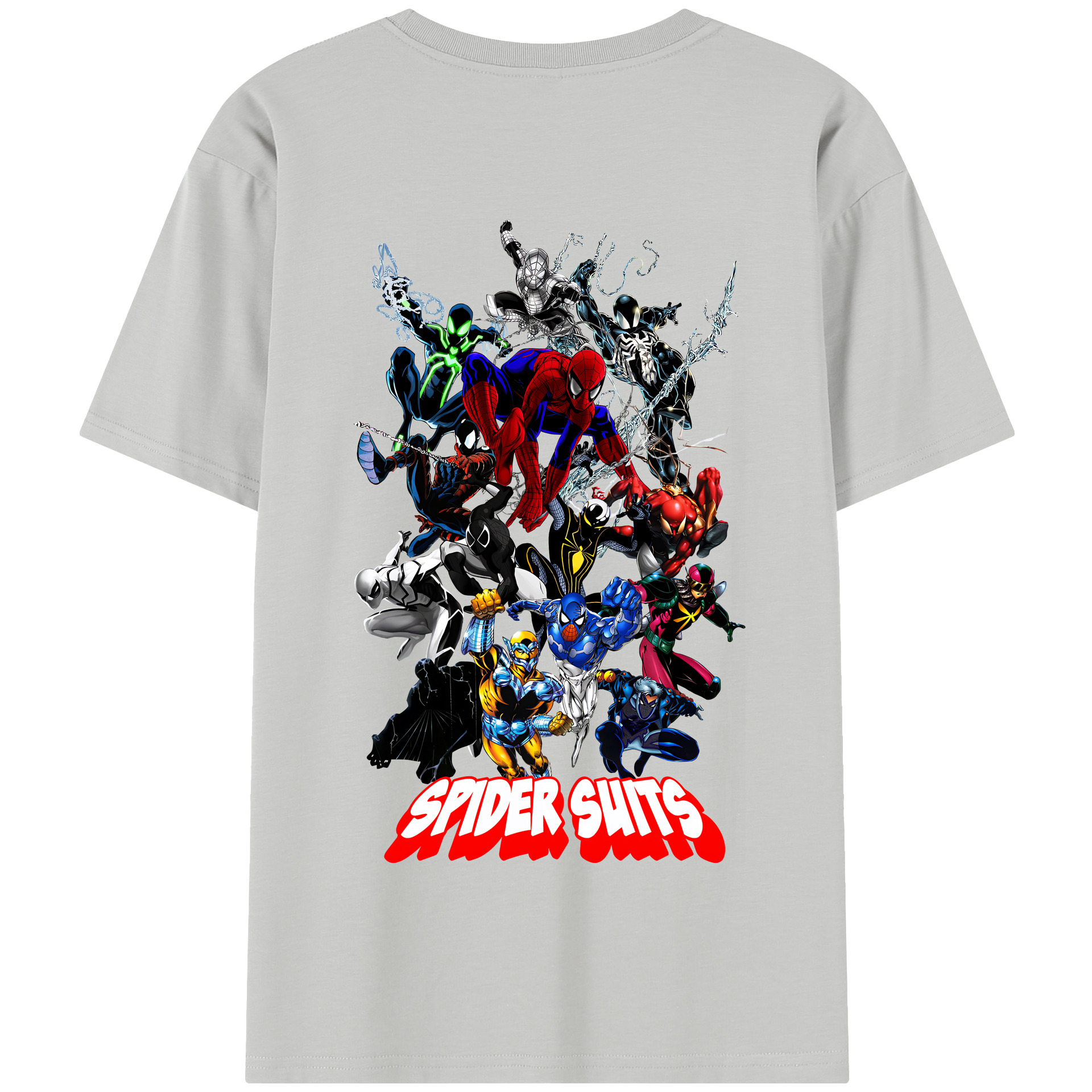 （画像用） Spider Man スパイダーマン 綿100％半袖Tシャツ（背面プリント）