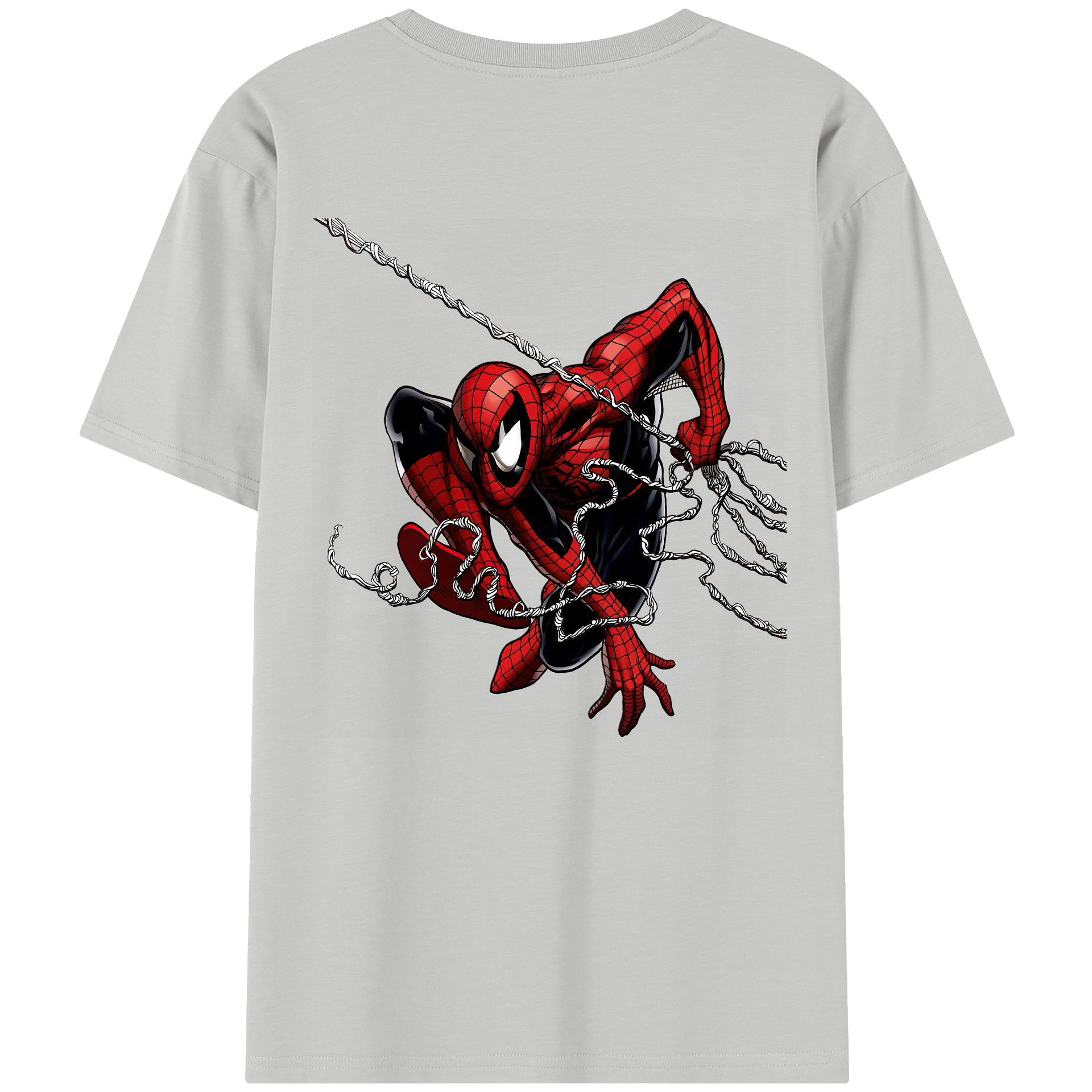 （画像用） Spider Man スパイダーマン 綿100％半袖Tシャツ（背面プリント）