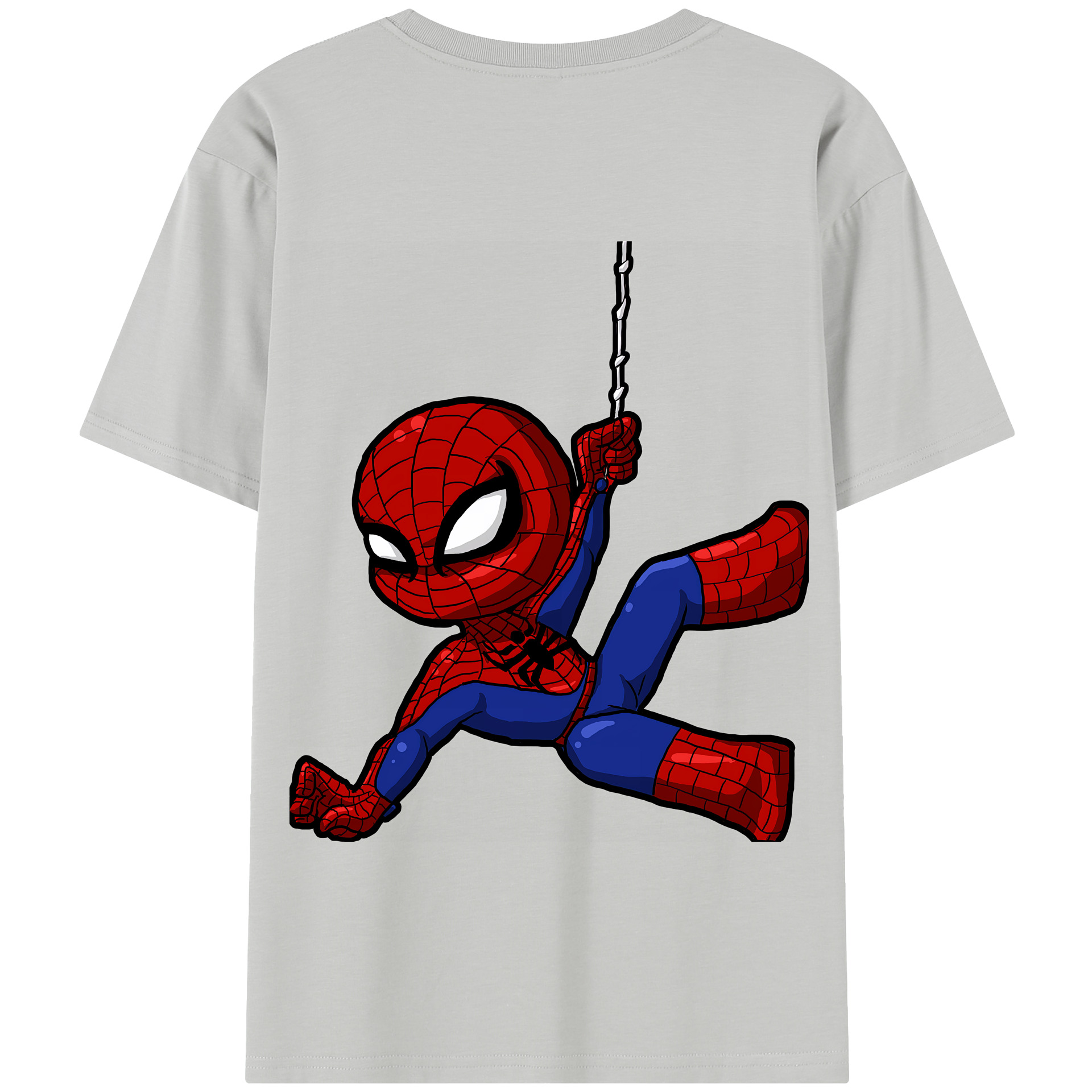 （画像用） Spider Man スパイダーマン 綿100％半袖Tシャツ（背面プリント）