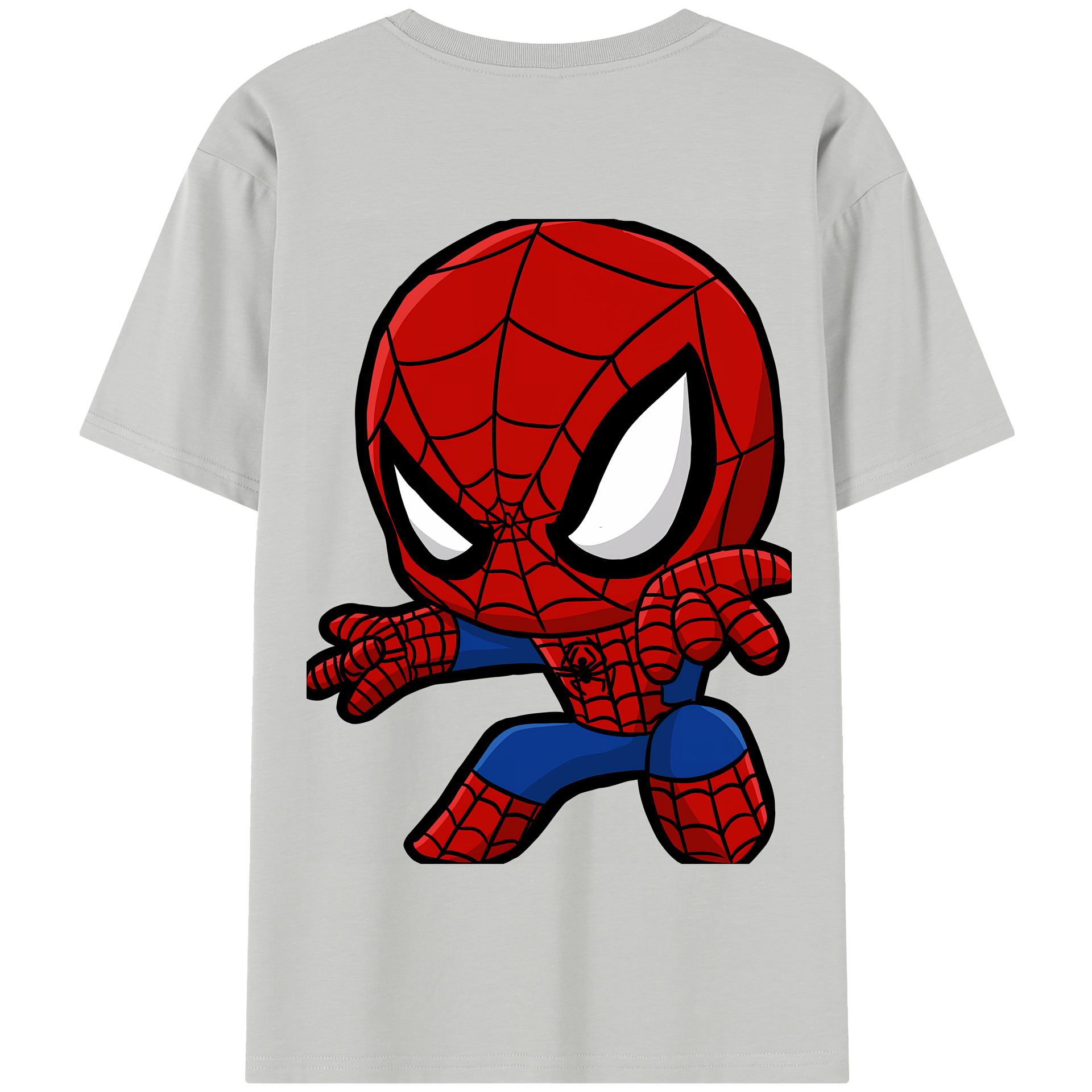 （画像用） Spider Man スパイダーマン 綿100％半袖Tシャツ（背面プリント）