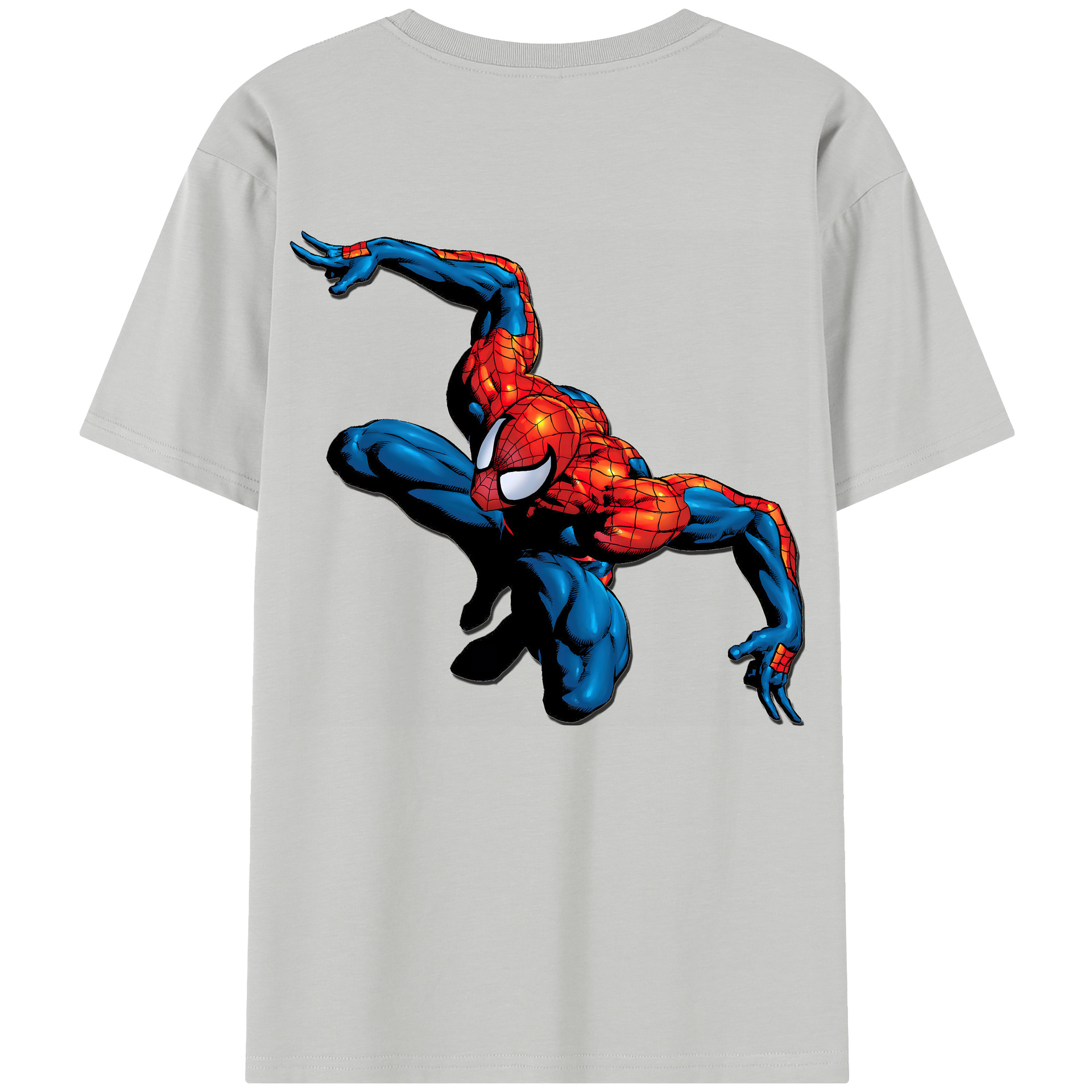 （画像用） Spider Man スパイダーマン 綿100％半袖Tシャツ（背面プリント）