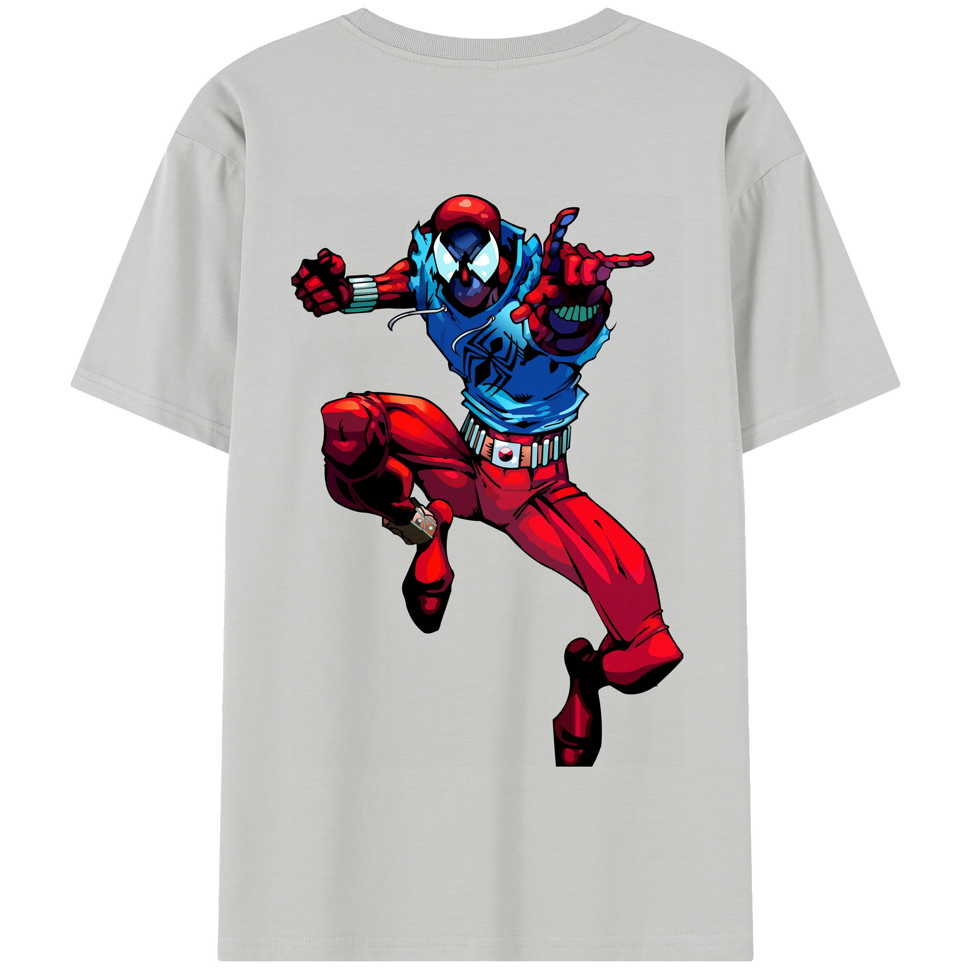 （画像用） Spider Man スパイダーマン 綿100％半袖Tシャツ（背面プリント）