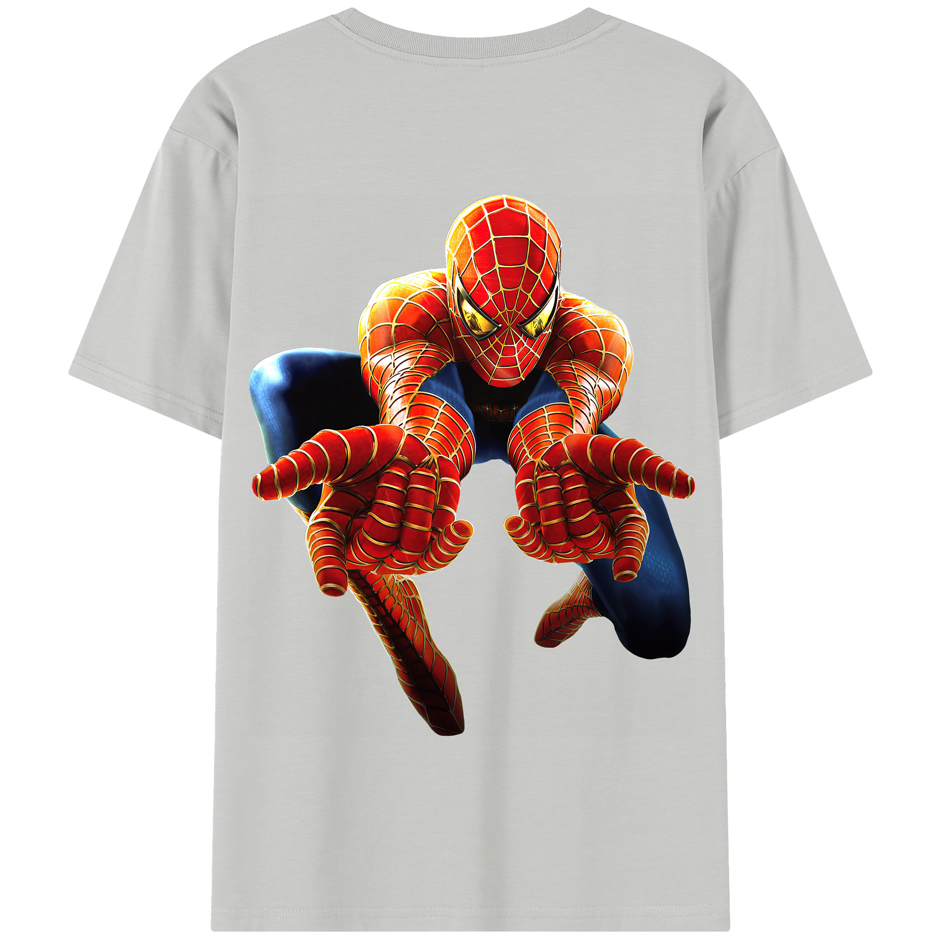 （画像用） Spider Man スパイダーマン 綿100％半袖Tシャツ（背面プリント）