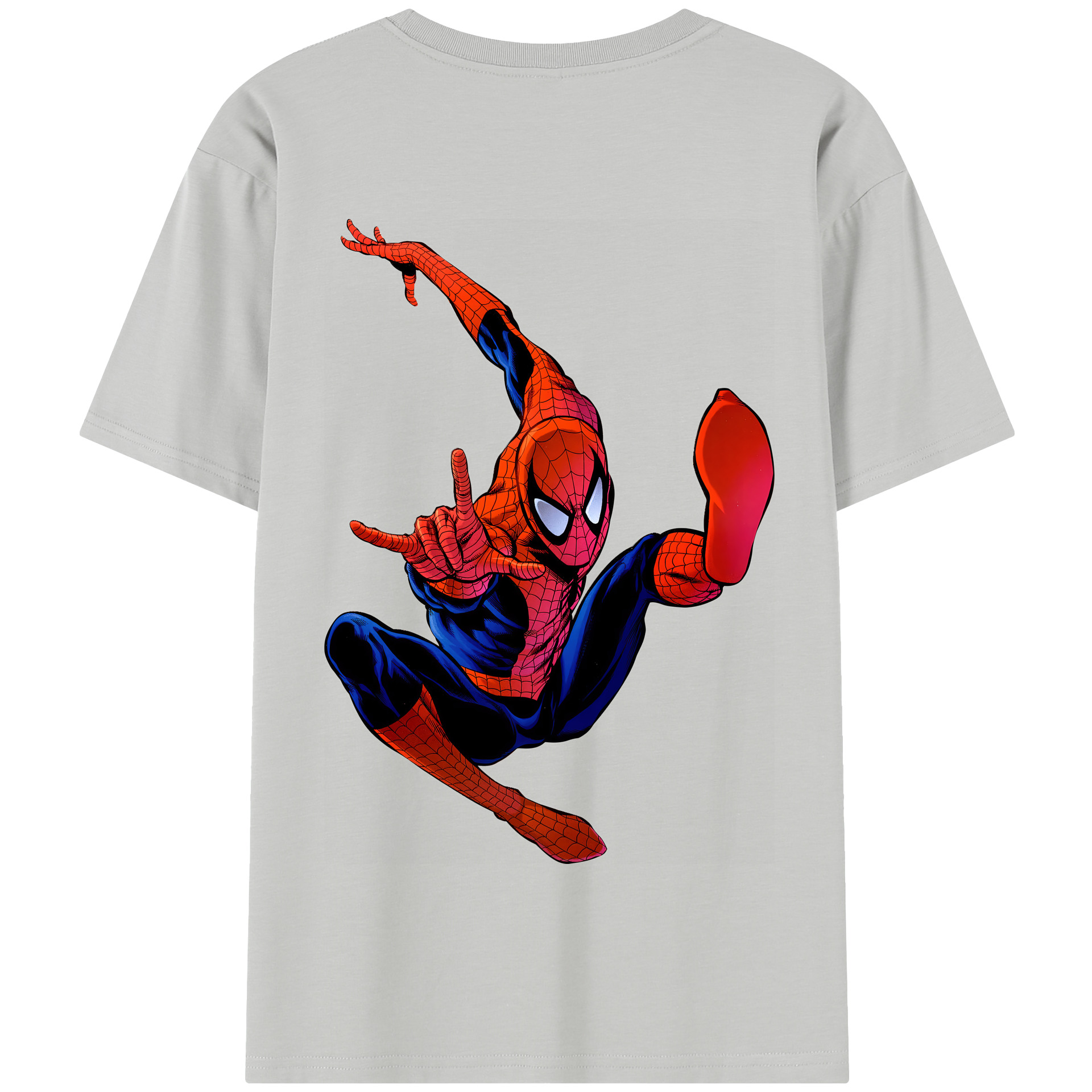 （画像用） Spider Man スパイダーマン 綿100％半袖Tシャツ（背面プリント）