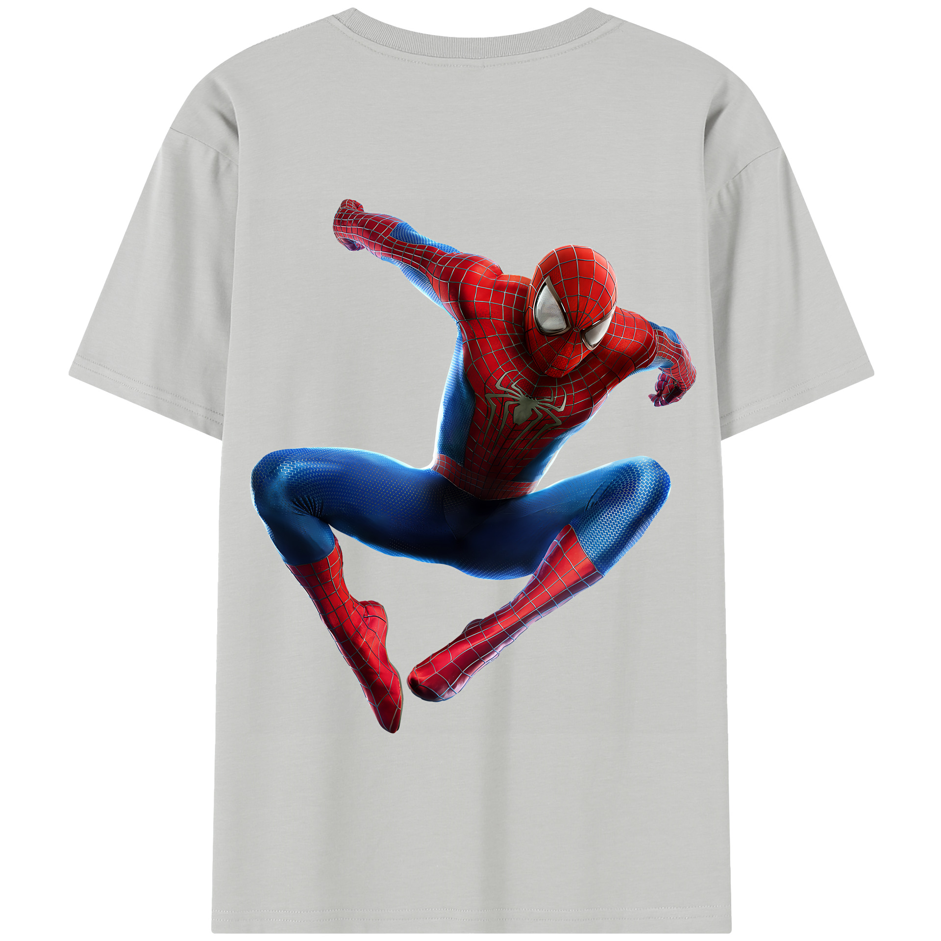 （画像用） Spider Man スパイダーマン 綿100％半袖Tシャツ（背面プリント）
