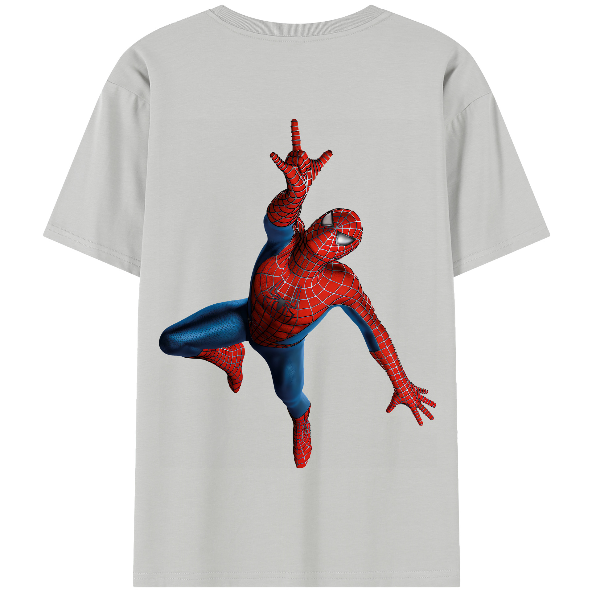 （画像用） Spider Man スパイダーマン 綿100％半袖Tシャツ（背面プリント）