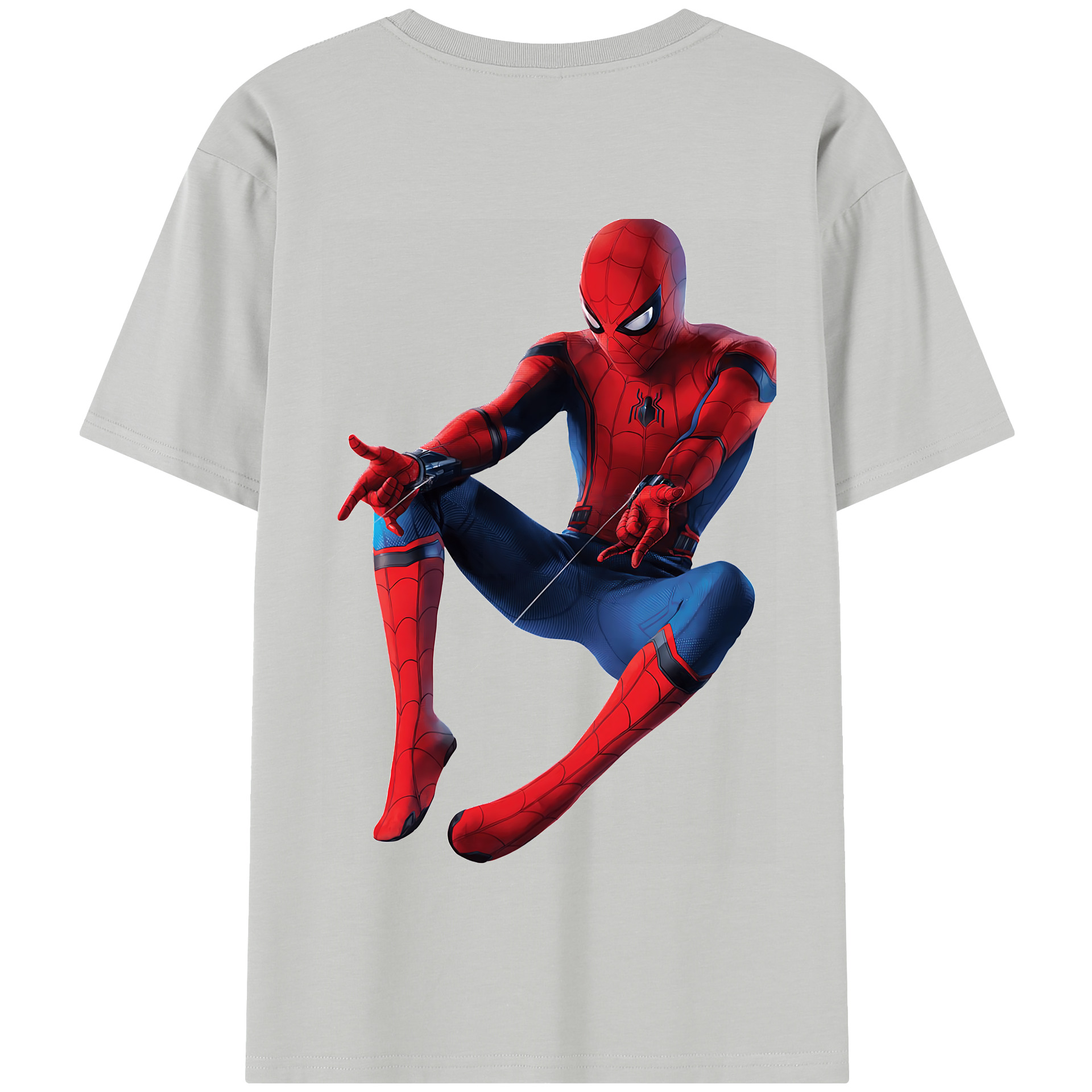 （画像用） Spider Man スパイダーマン 綿100％半袖Tシャツ（背面プリント）