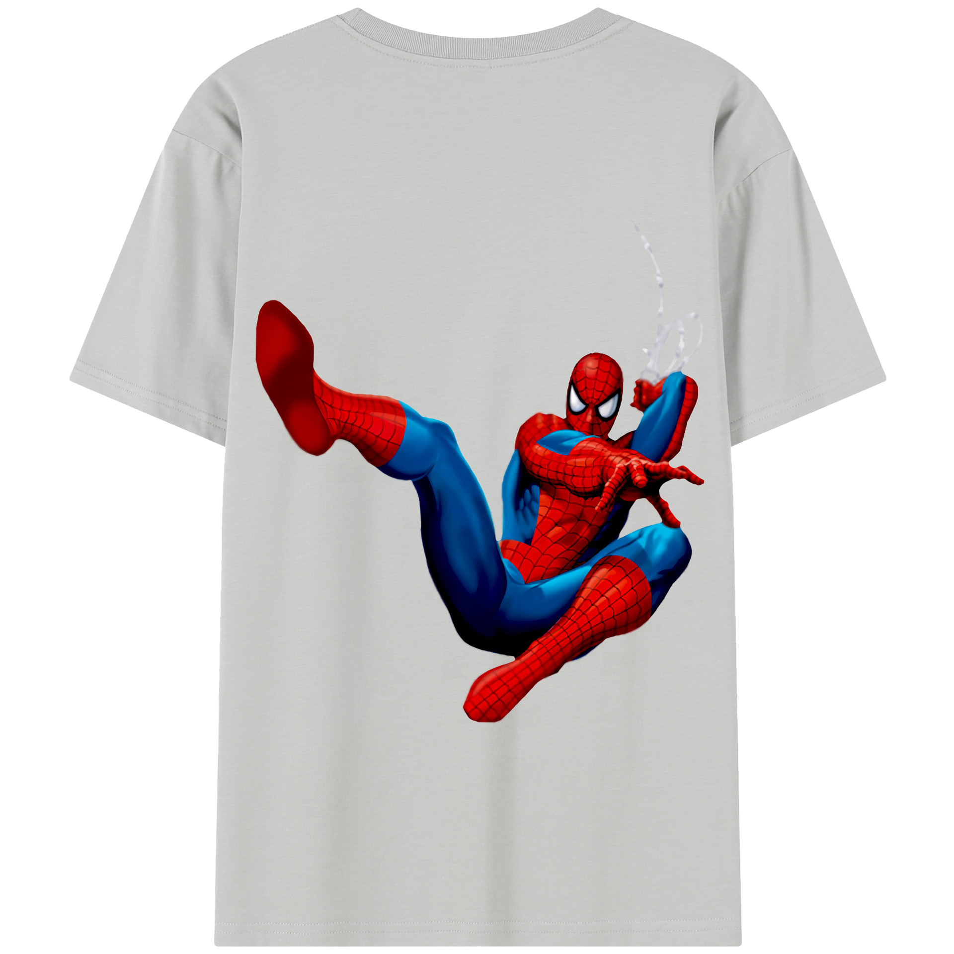 （画像用） Spider Man スパイダーマン 綿100％半袖Tシャツ（背面プリント）