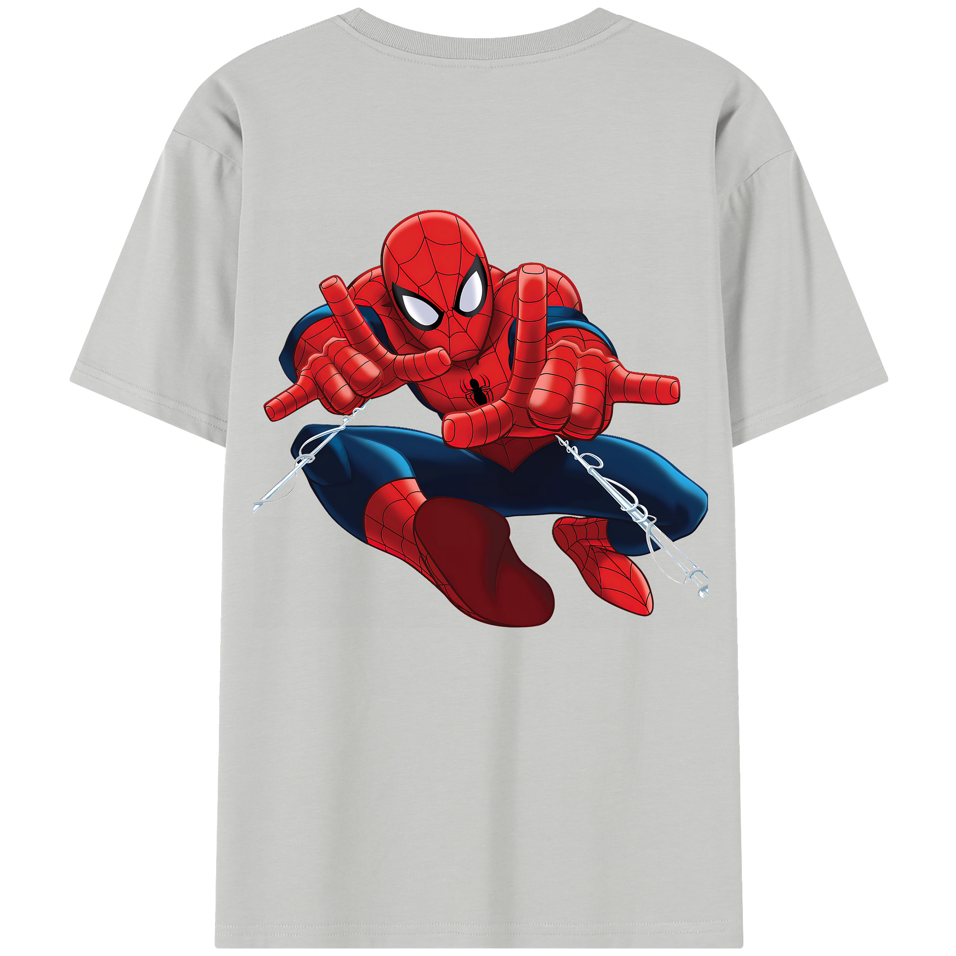 （画像用） Spider Man スパイダーマン 綿100％半袖Tシャツ（背面プリント）