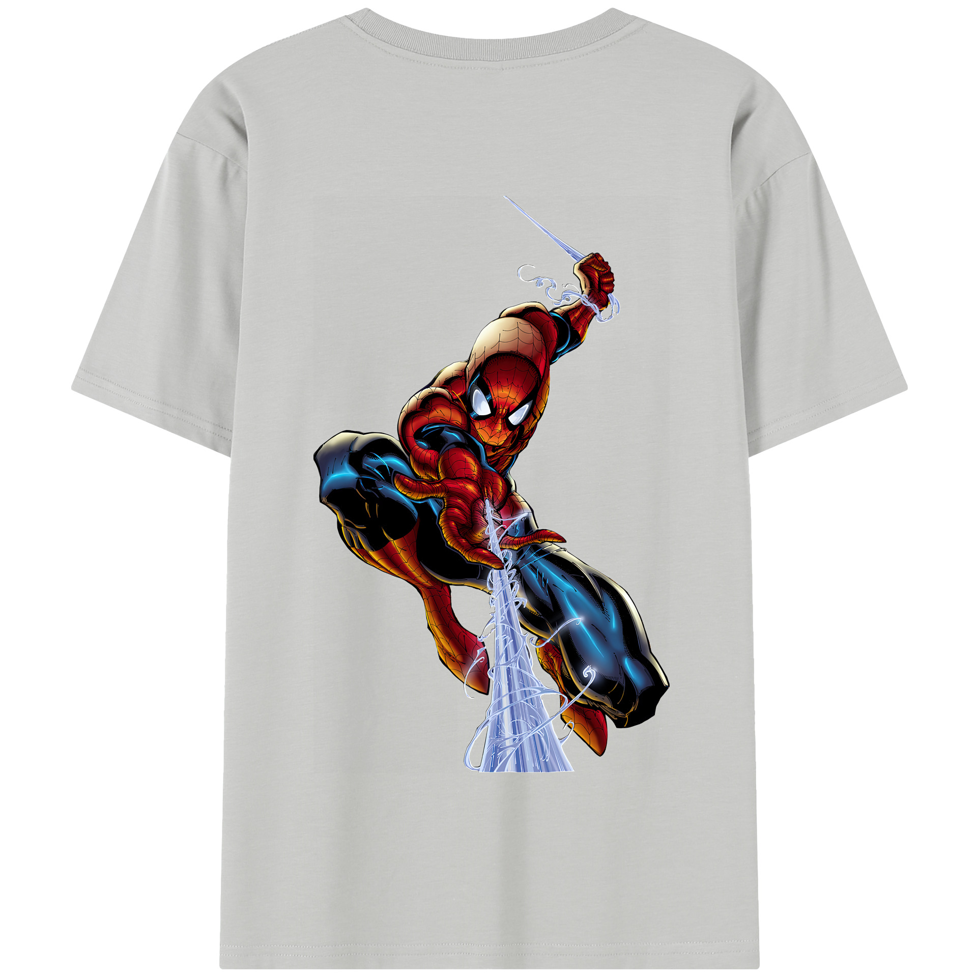 （画像用） Spider Man スパイダーマン 綿100％半袖Tシャツ（背面プリント）