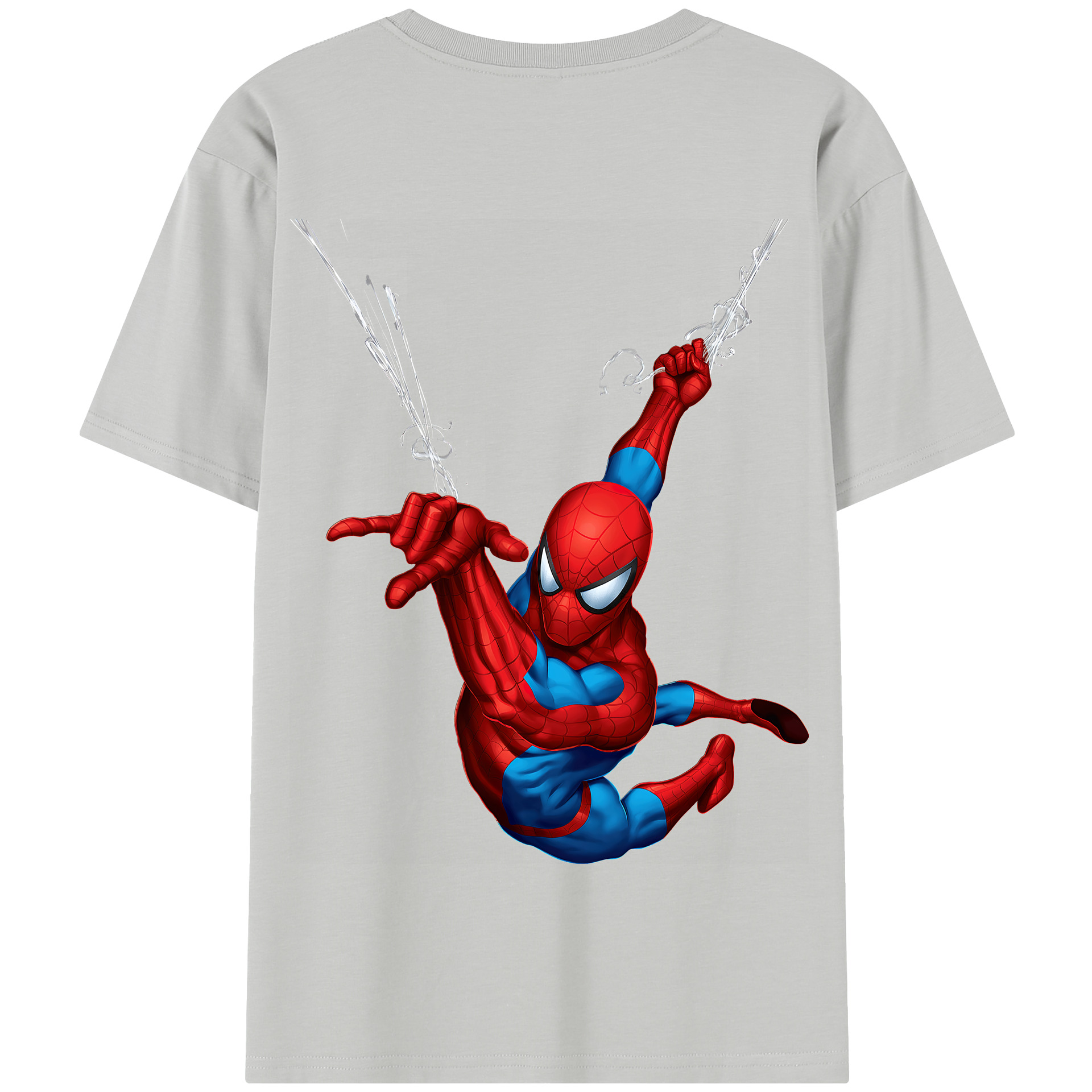 Spider Man スパイダーマン 綿100％半袖Tシャツ（背面プリント）
