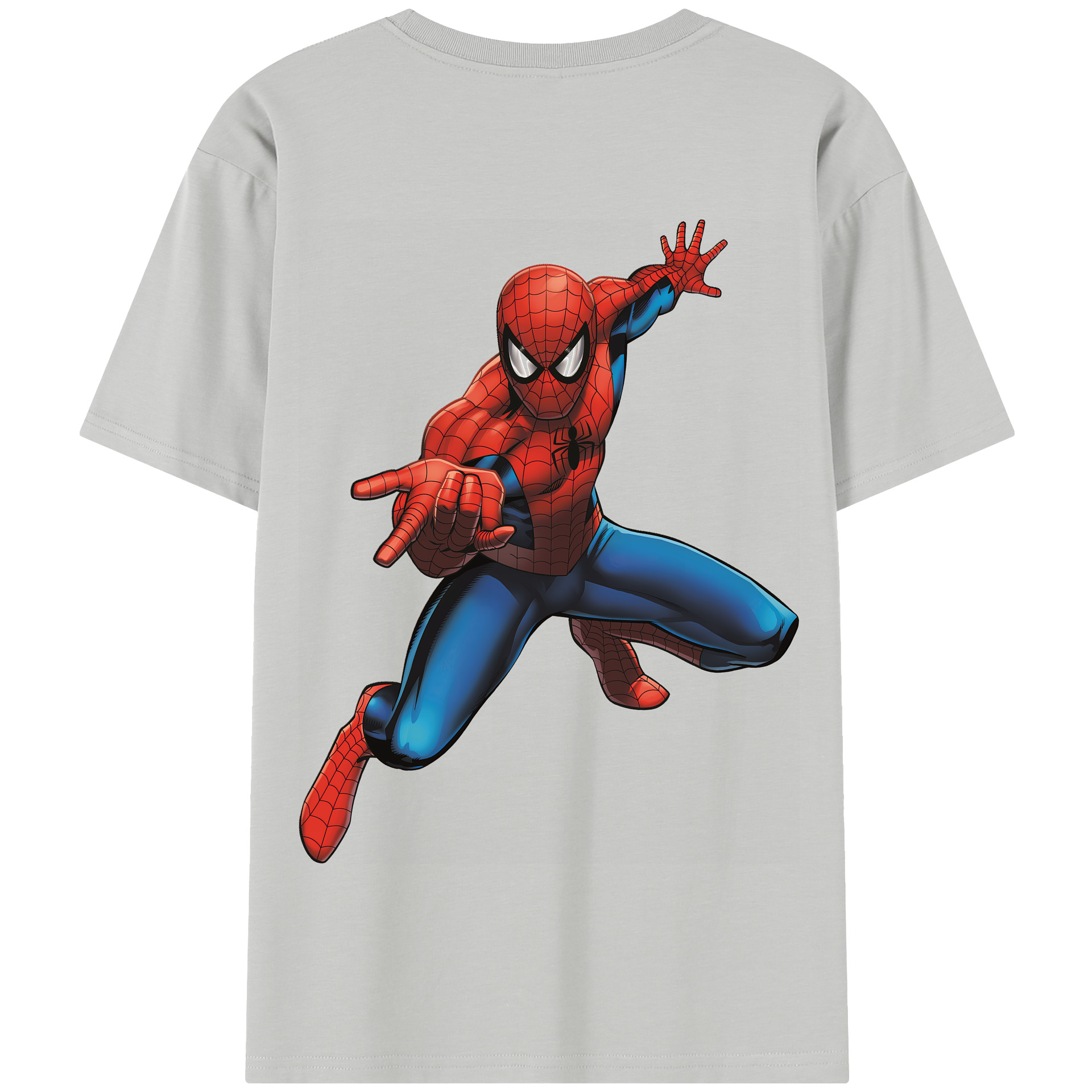 （画像用） Spider Man スパイダーマン 綿100％半袖Tシャツ（背面プリント）