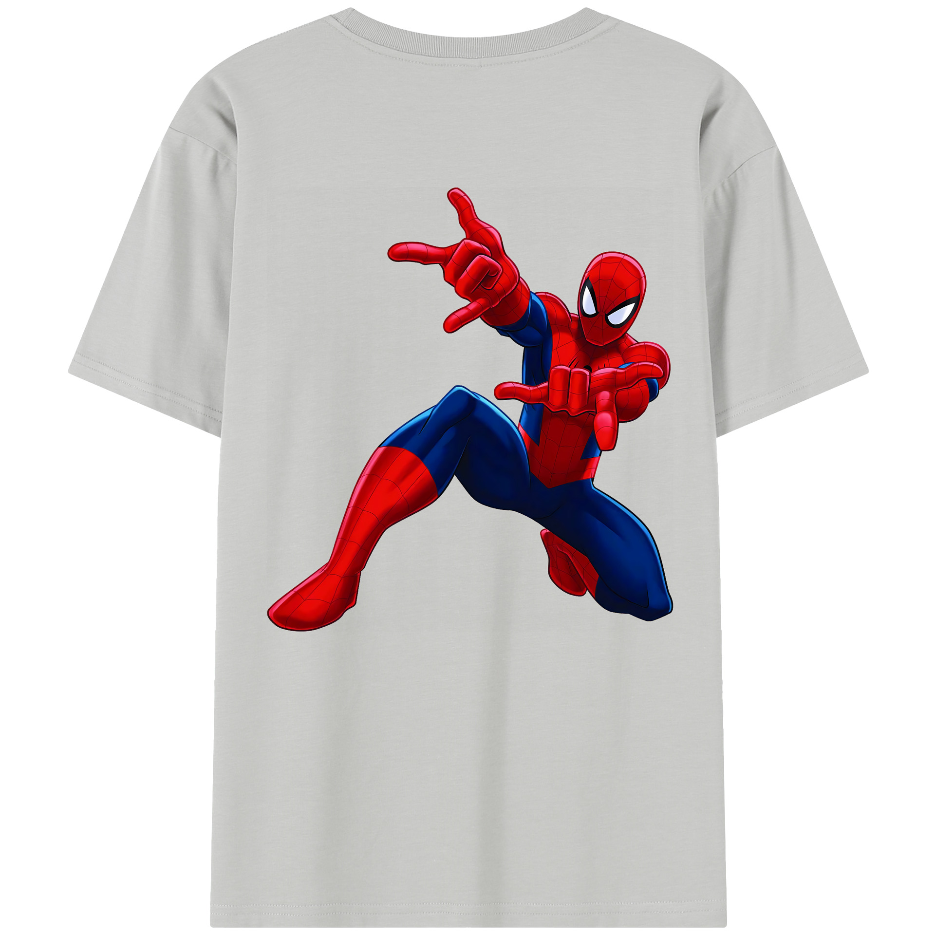 （画像用） Spider Man スパイダーマン 綿100％半袖Tシャツ（背面プリント）