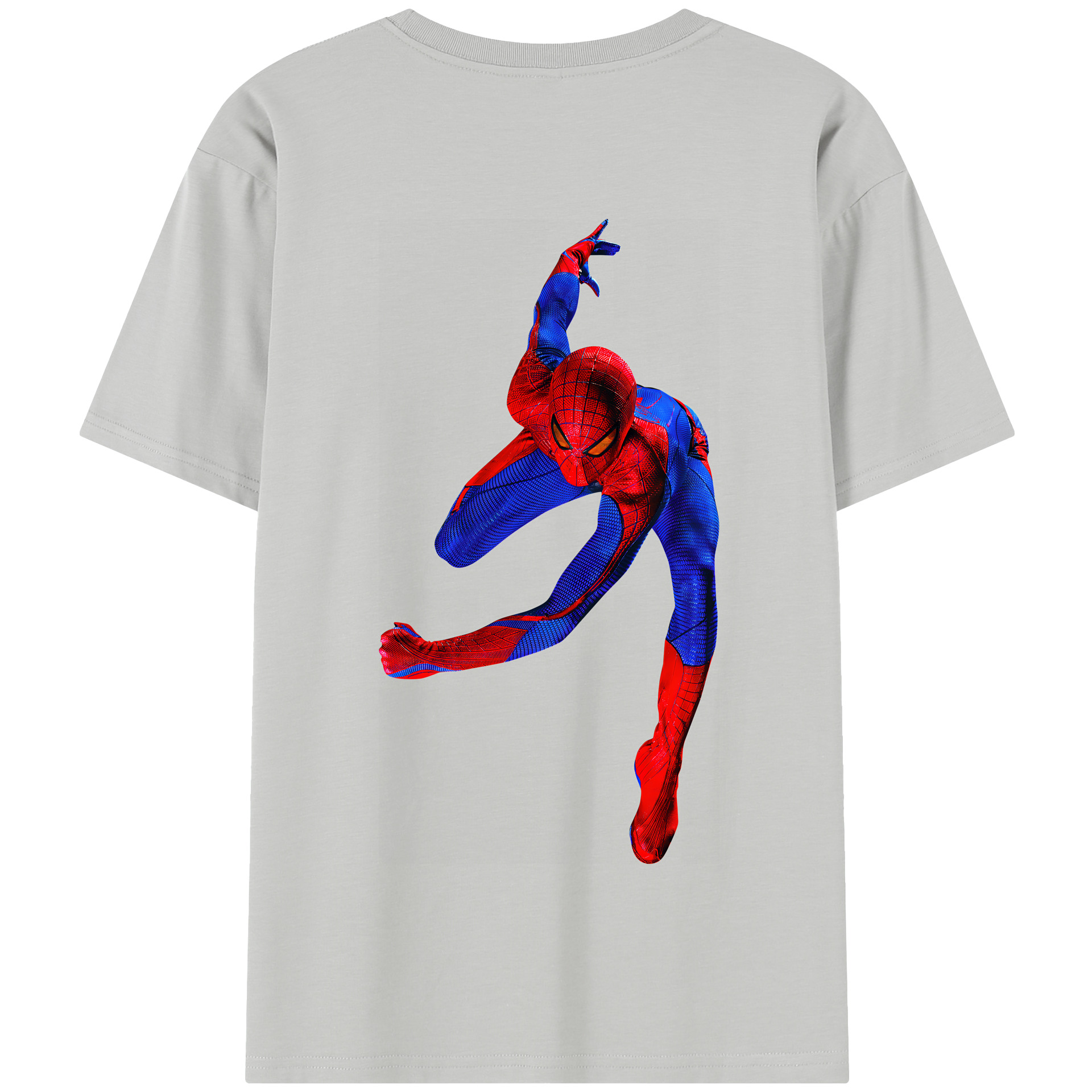 （画像用） Spider Man スパイダーマン 綿100％半袖Tシャツ（背面プリント）