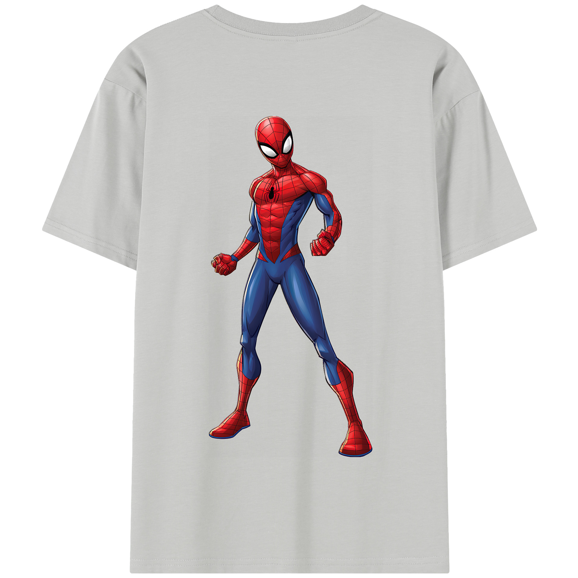 （画像用） Spider Man スパイダーマン 綿100％半袖Tシャツ（背面プリント）