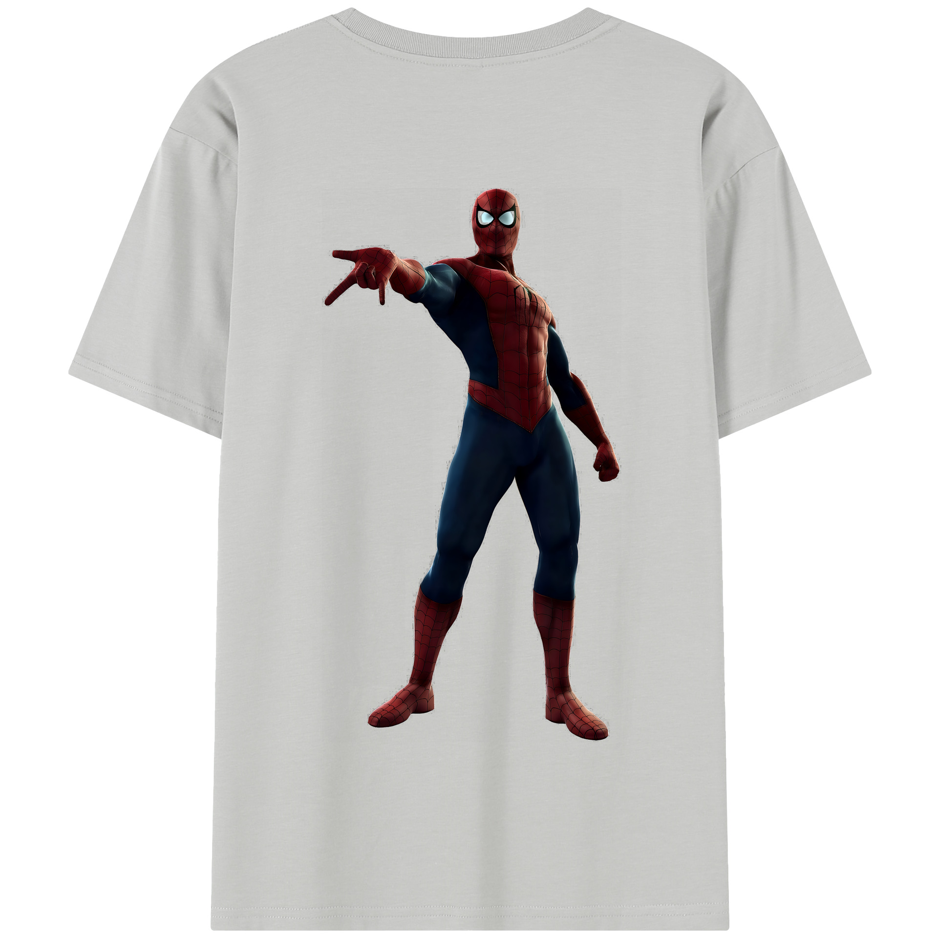 （画像用） Spider Man スパイダーマン 綿100％半袖Tシャツ（背面プリント）