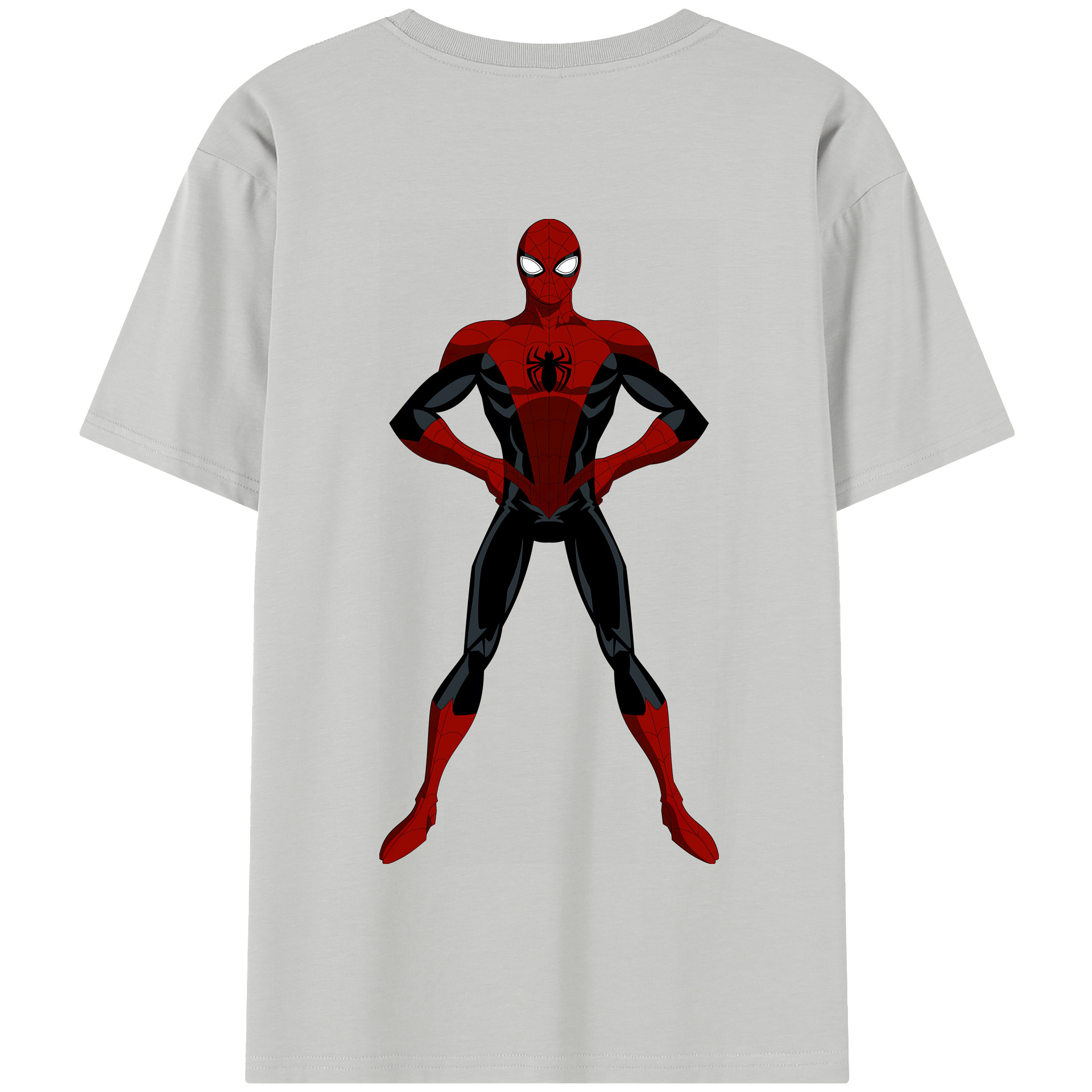 （画像用） Spider Man スパイダーマン 綿100％半袖Tシャツ（背面プリント）