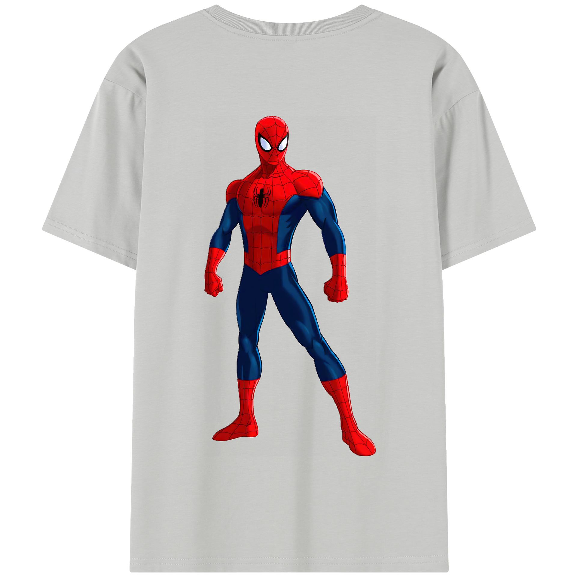 （画像用） Spider Man スパイダーマン 綿100％半袖Tシャツ（背面プリント）
