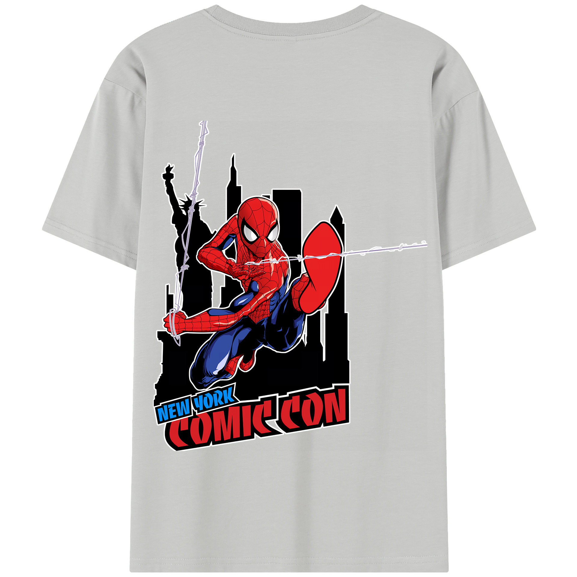 Spider Man スパイダーマン 綿100％半袖Tシャツ（背面プリント）