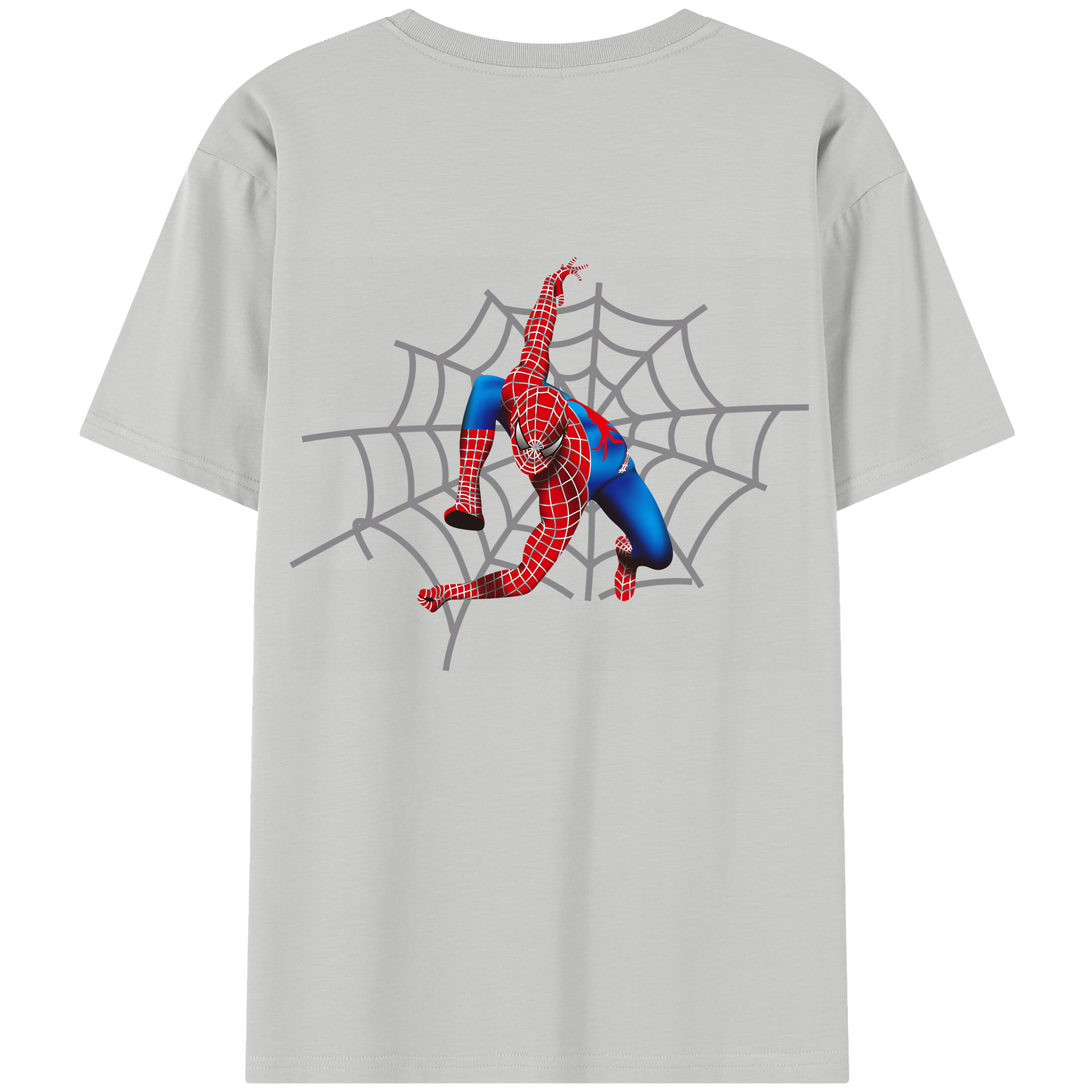 （画像用） Spider Man スパイダーマン 綿100％半袖Tシャツ（背面プリント）