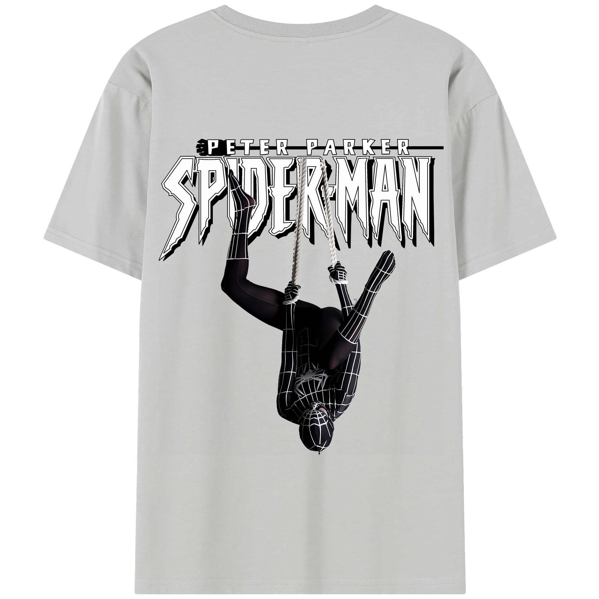 （画像用） Spider Man スパイダーマン 綿100％半袖Tシャツ（背面プリント）