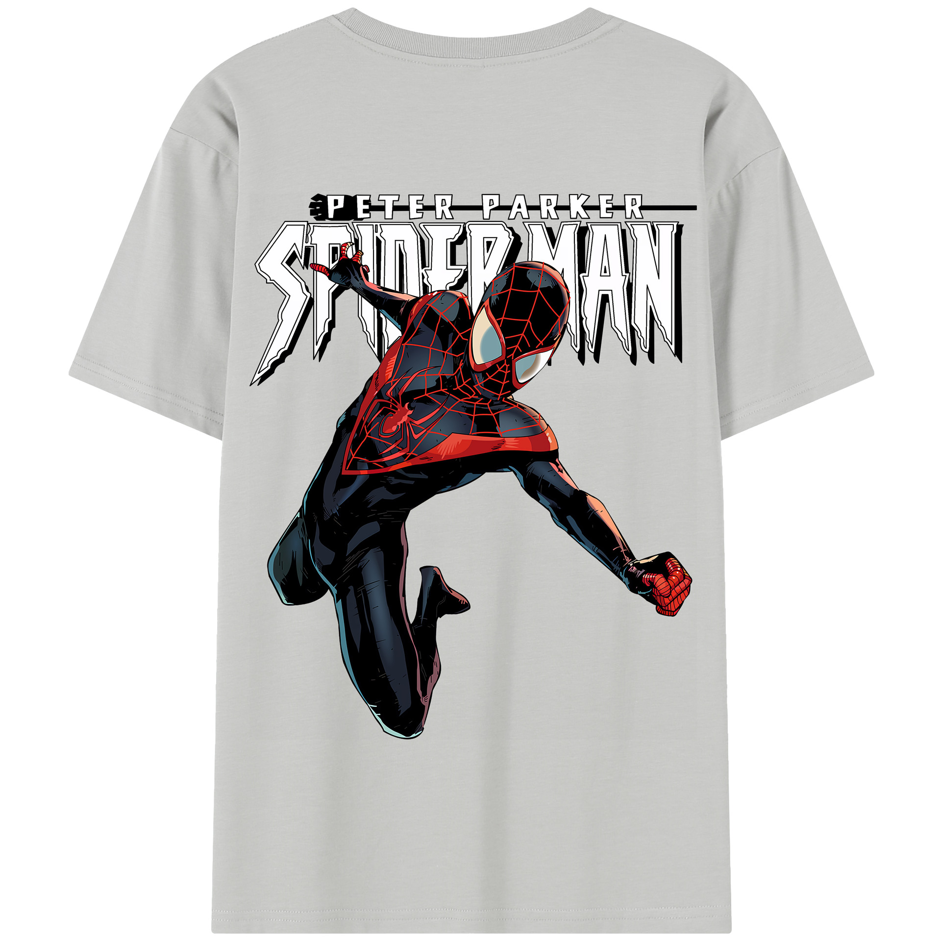 （画像用） Spider Man スパイダーマン 綿100％半袖Tシャツ（背面プリント）