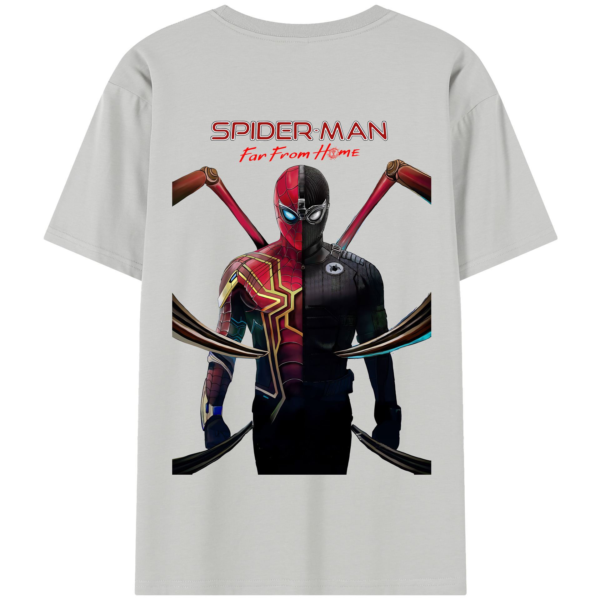 （画像用） Spider Man スパイダーマン 綿100％半袖Tシャツ（背面プリント）