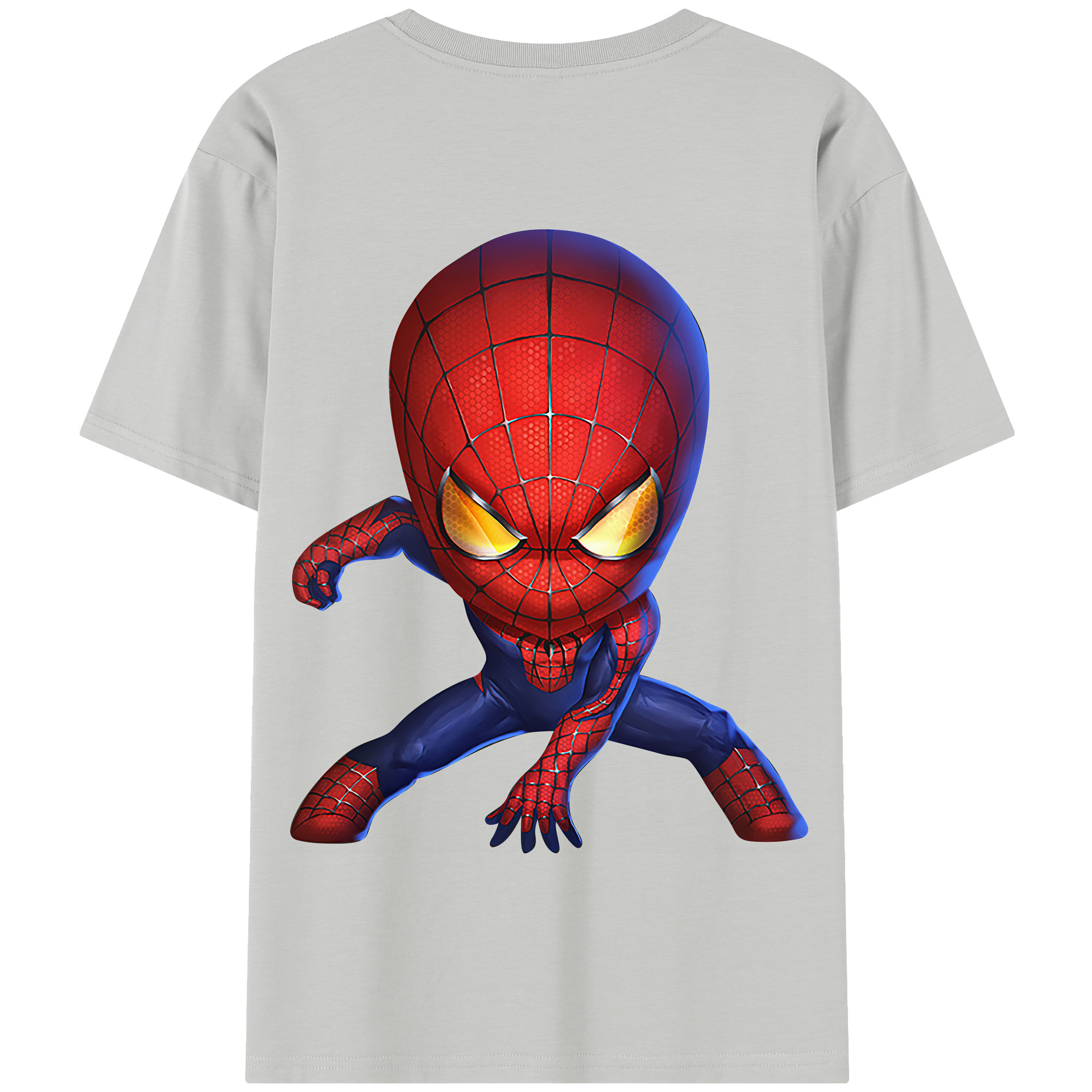 （画像用） Spider Man スパイダーマン 綿100％半袖Tシャツ（背面プリント）