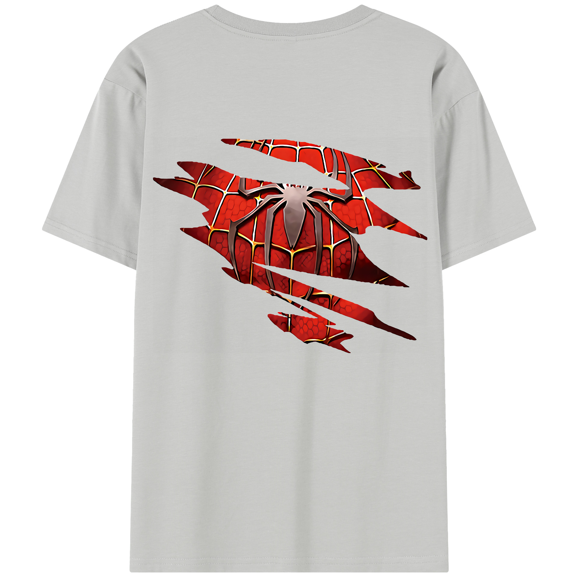 （画像用） Spider Man スパイダーマン 綿100％半袖Tシャツ（背面プリント）