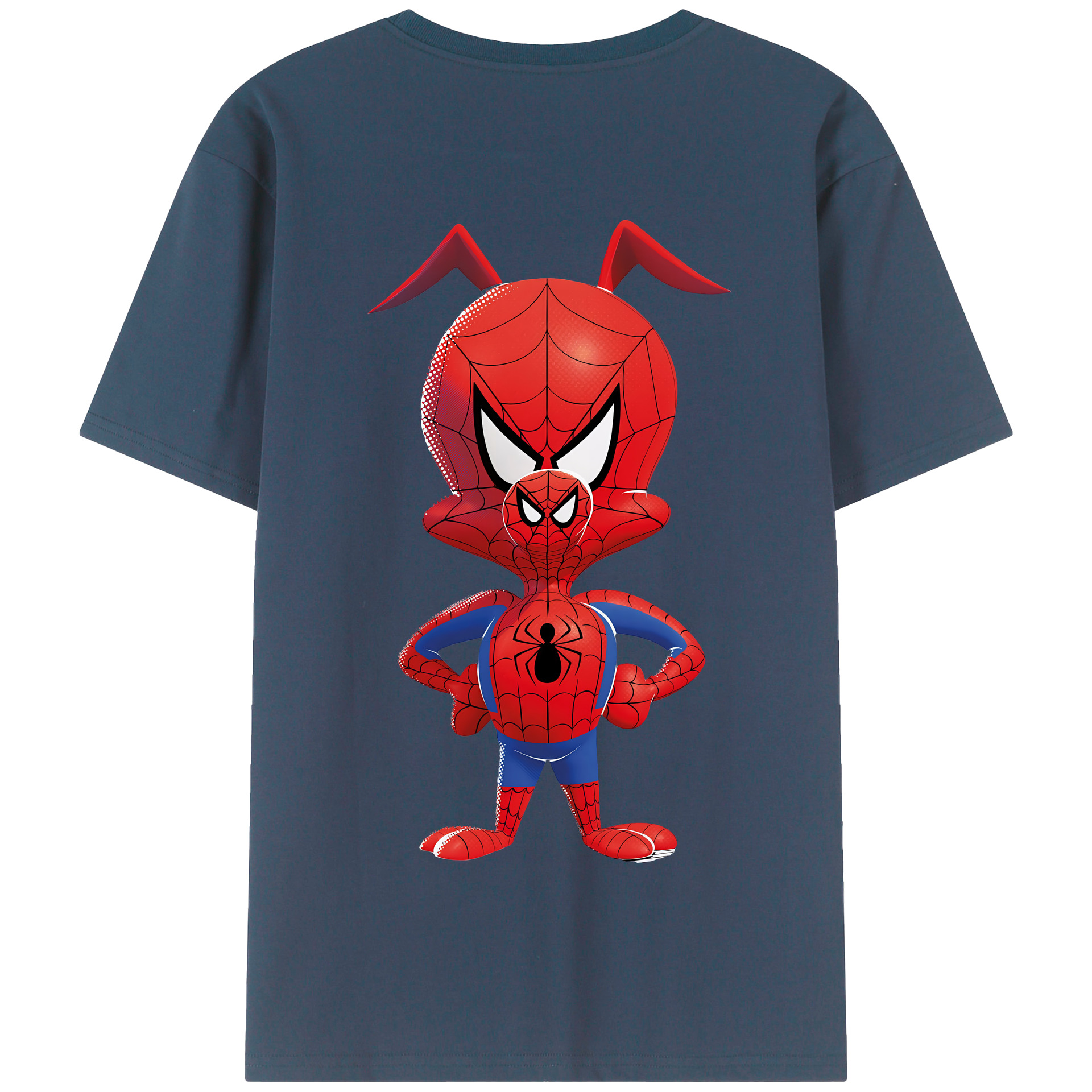 （画像用） Spider Man スパイダーマン 綿100％半袖Tシャツ（背面プリント）