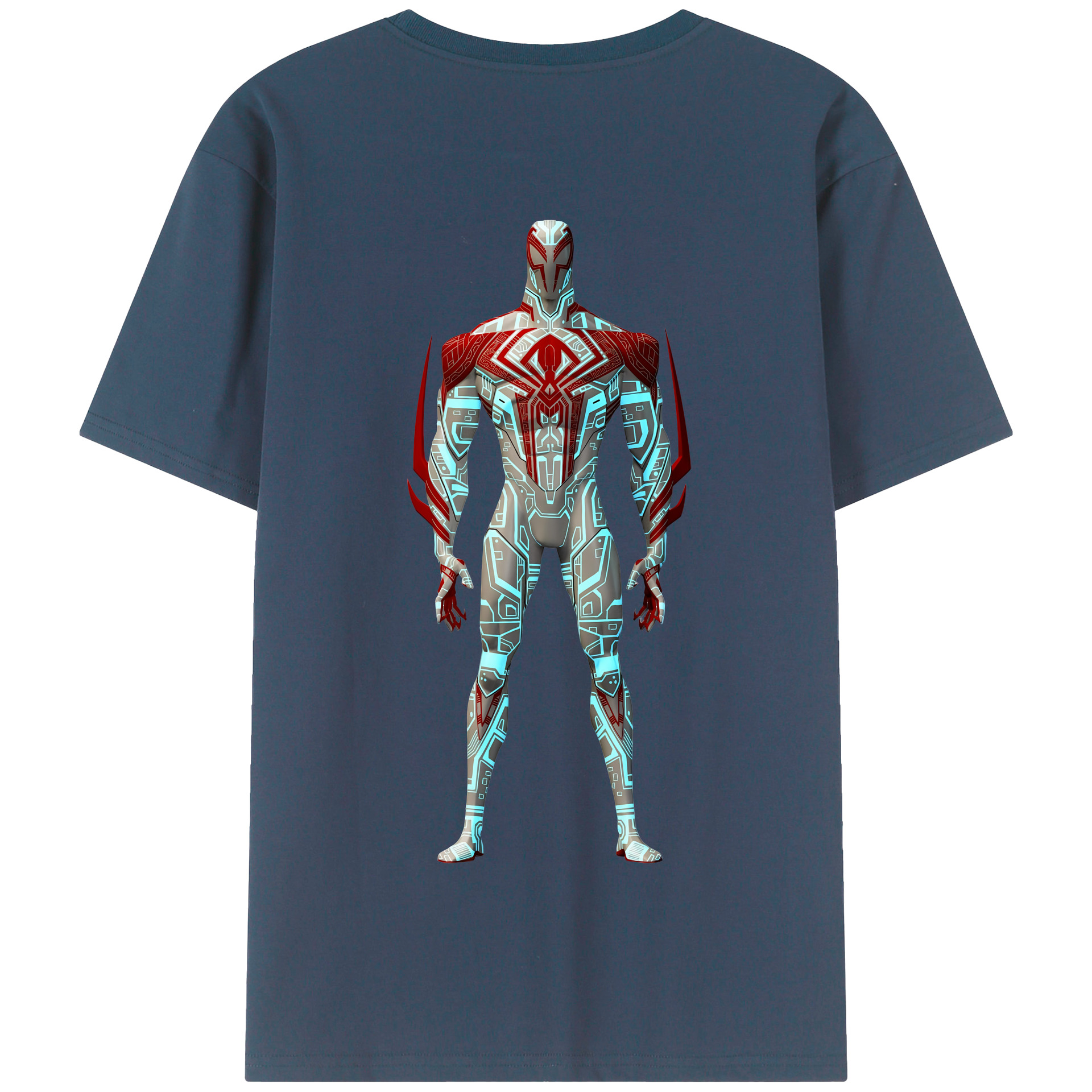 （画像用） Spider Man スパイダーマン 綿100％半袖Tシャツ（背面プリント）