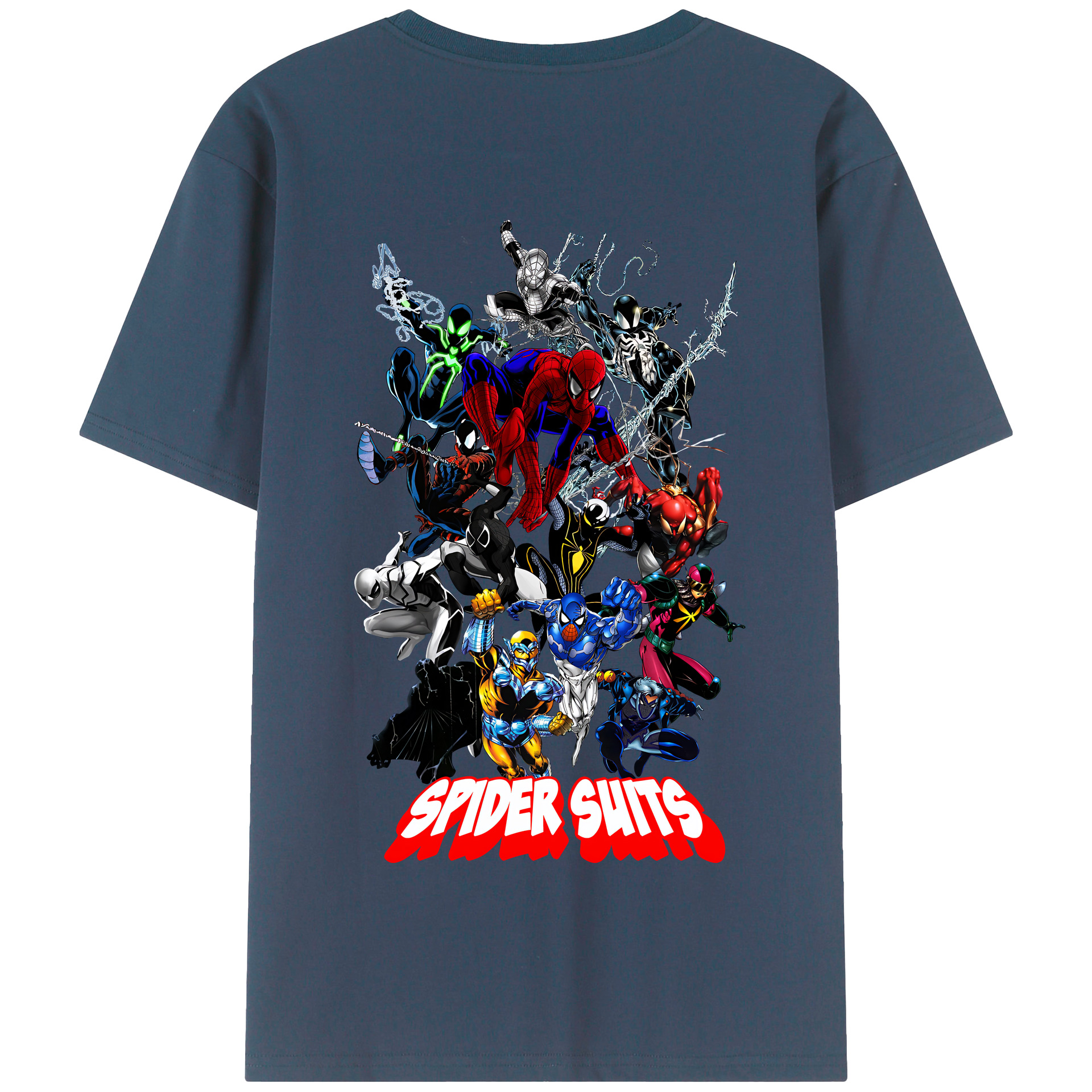 （画像用） Spider Man スパイダーマン 綿100％半袖Tシャツ（背面プリント）
