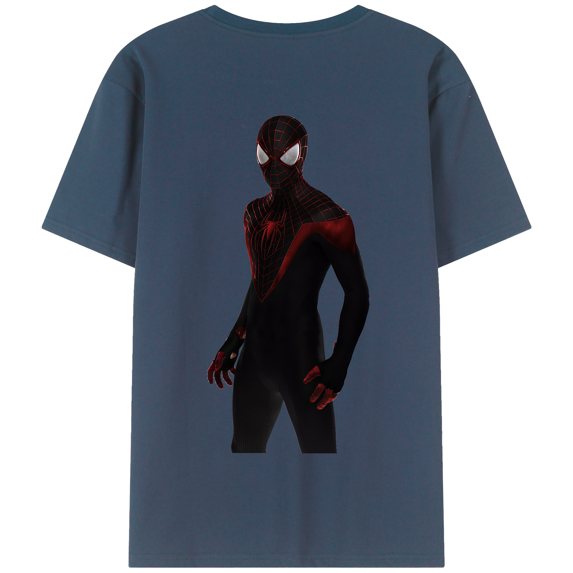 （画像用） Spider Man スパイダーマン 綿100％半袖Tシャツ（背面プリント）