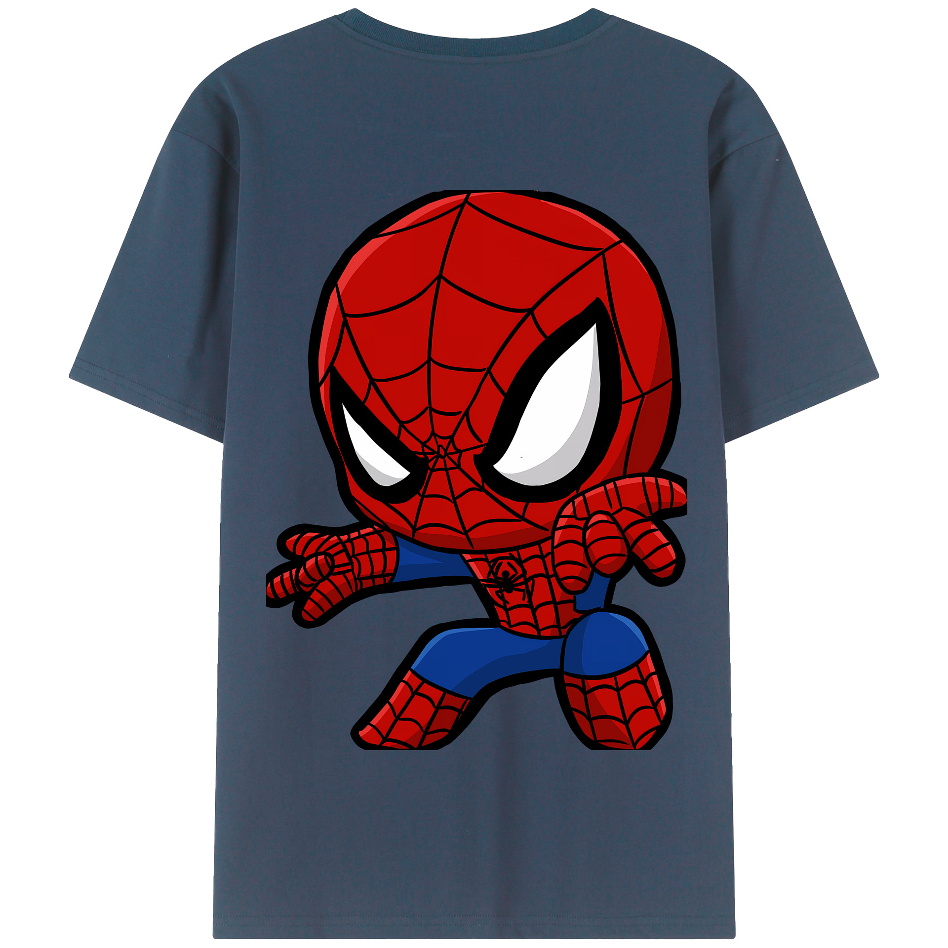 （画像用） Spider Man スパイダーマン 綿100％半袖Tシャツ（背面プリント）