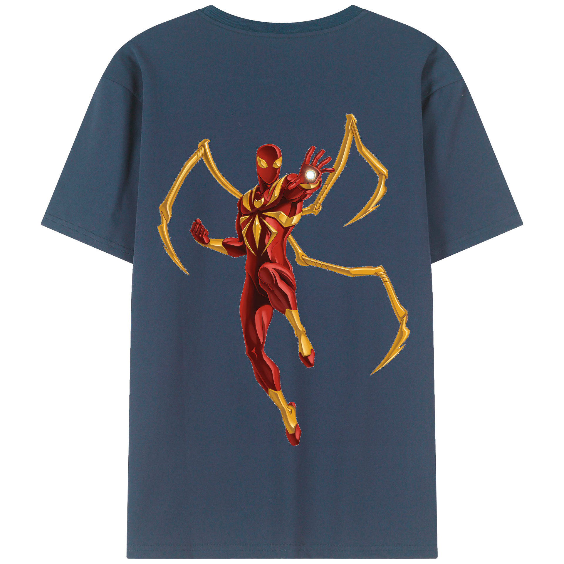 （画像用） Spider Man スパイダーマン 綿100％半袖Tシャツ（背面プリント）