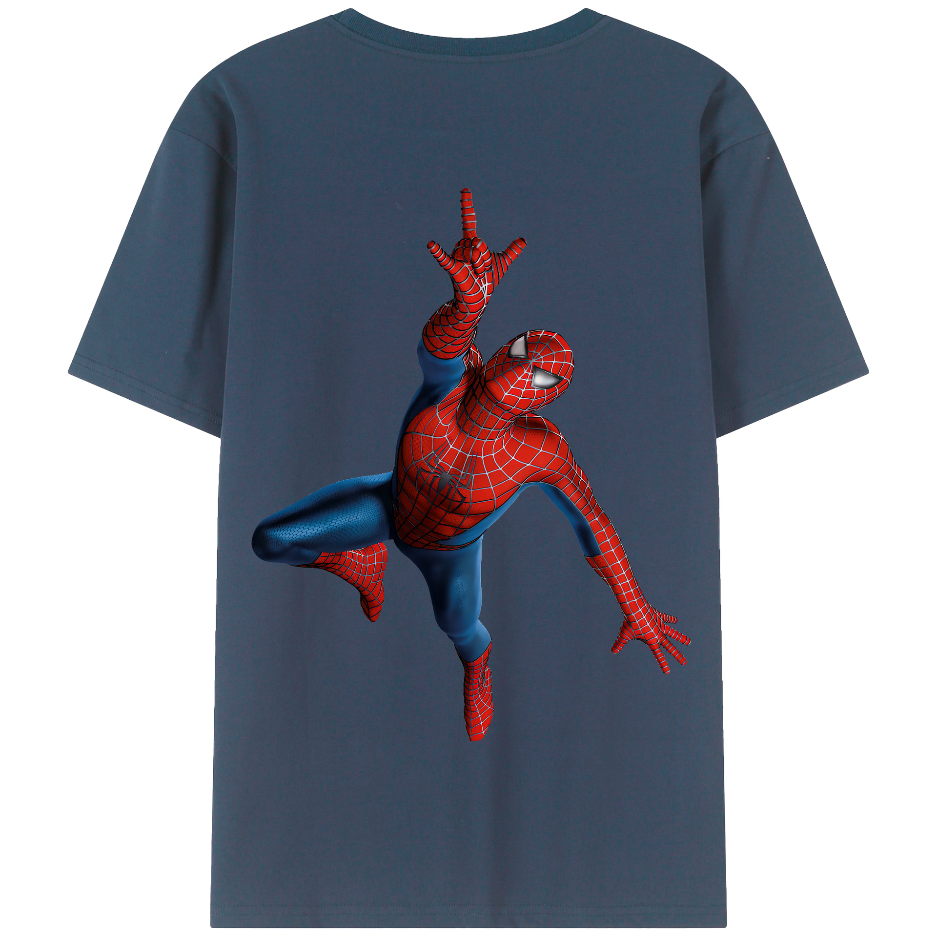（画像用） Spider Man スパイダーマン 綿100％半袖Tシャツ（背面プリント）