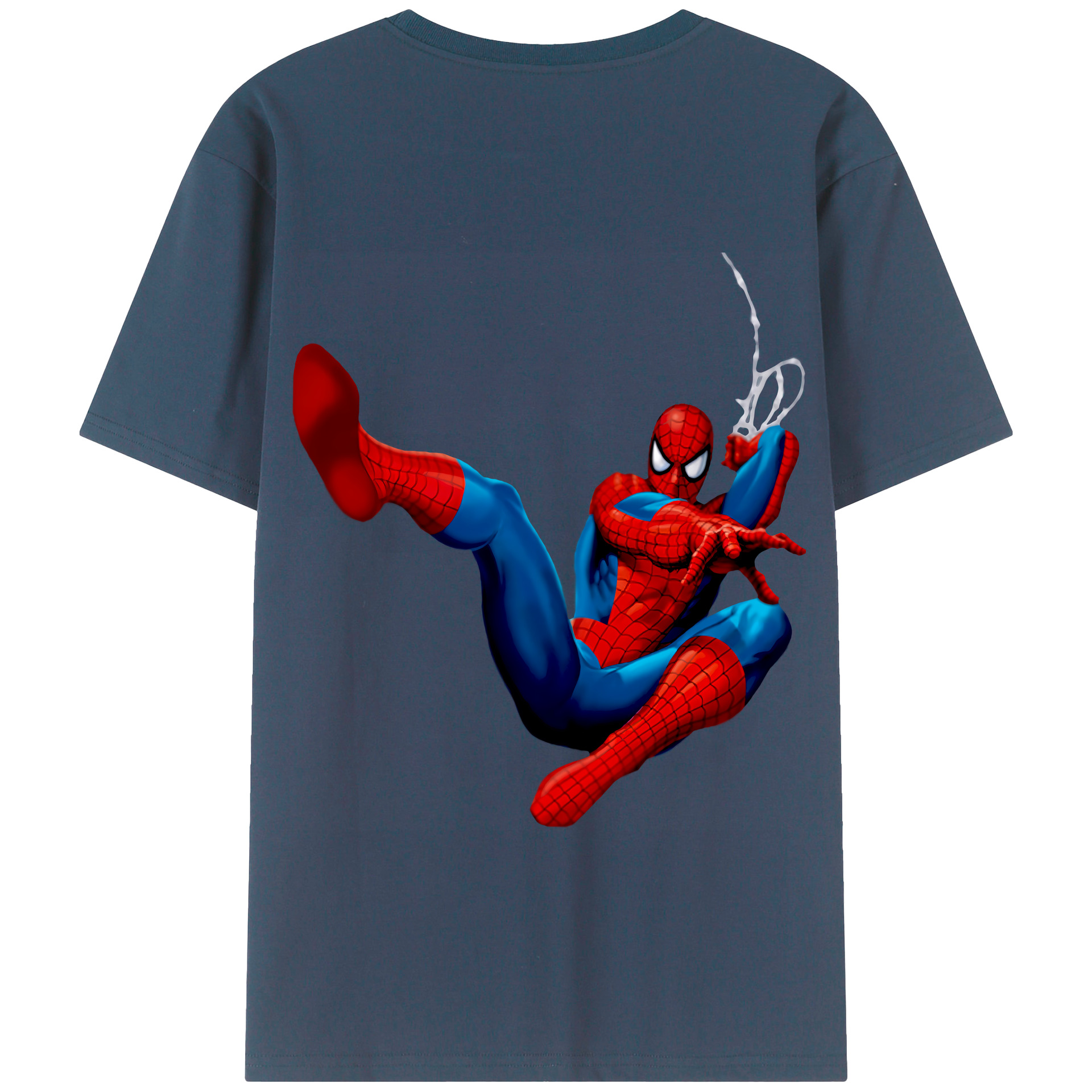 （画像用） Spider Man スパイダーマン 綿100％半袖Tシャツ（背面プリント）