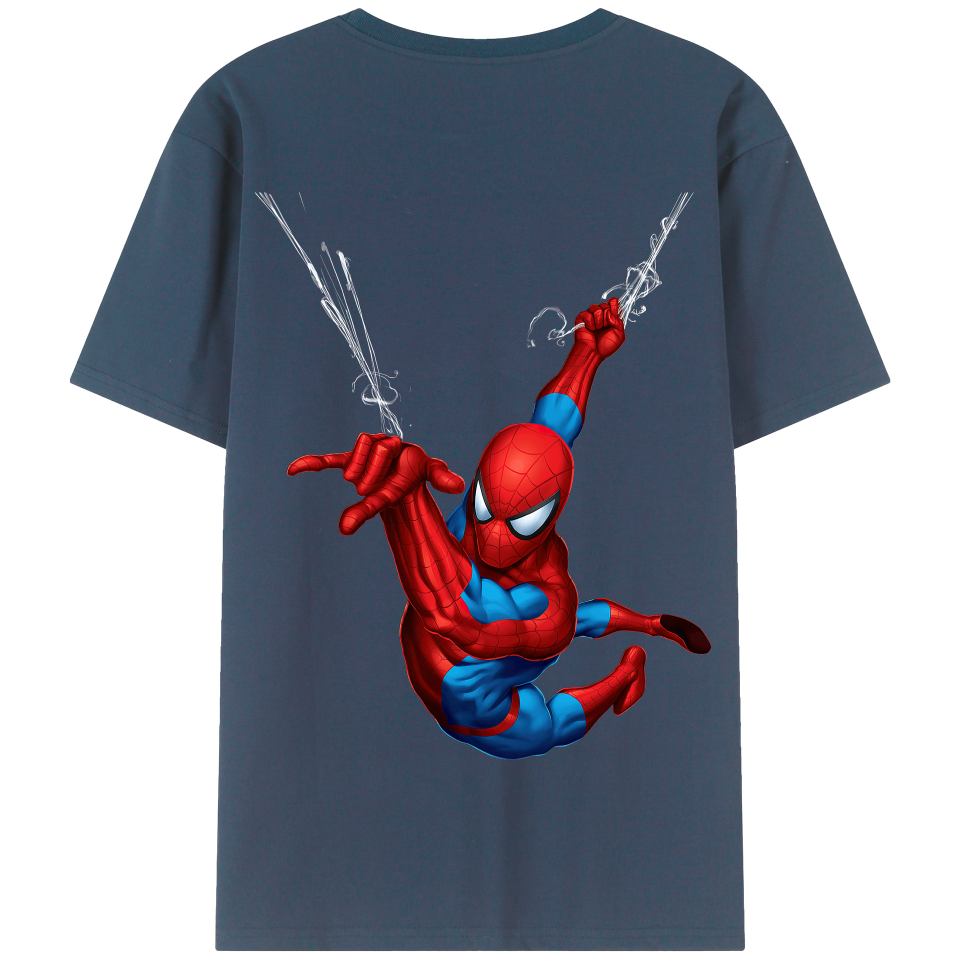 Spider Man スパイダーマン 綿100％半袖Tシャツ（背面プリント）